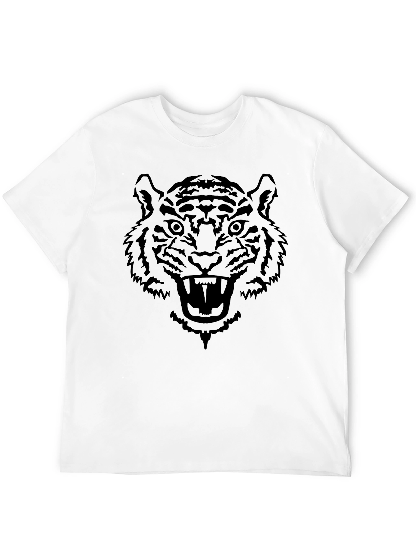 Black Bold Tiger Graphic Tee - Black view 12