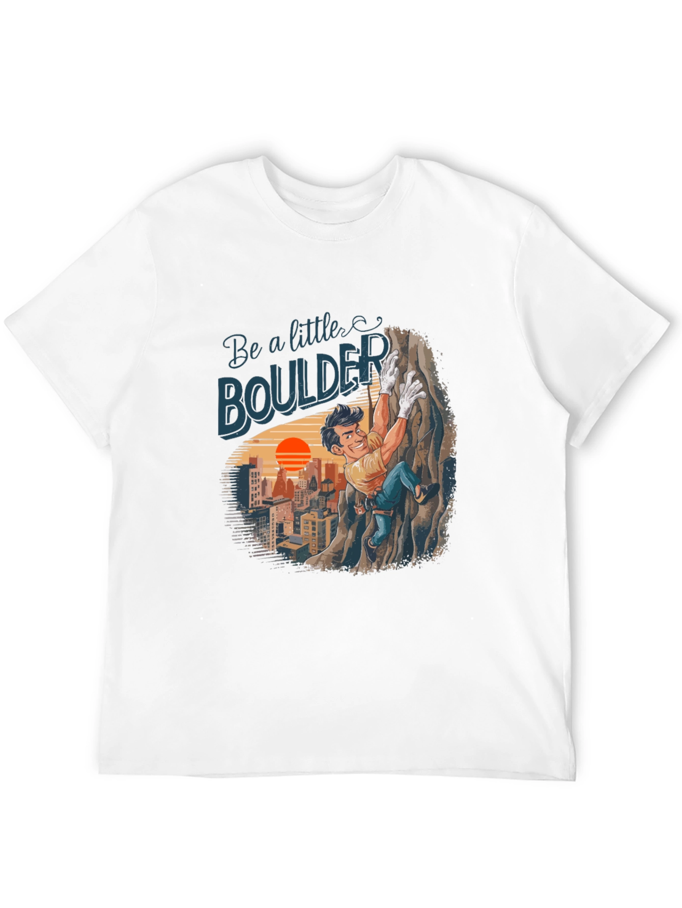 Black Be a Little Boulder Climbing T-Shirt view 12