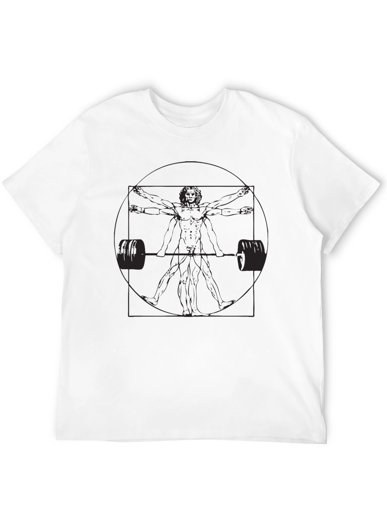Black Vitruvian Lifter Black T-Shirt view 12
