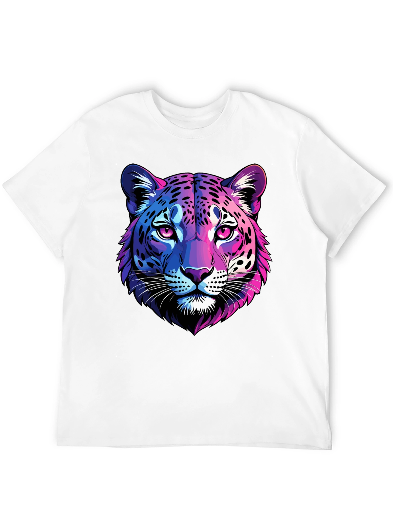 Black Neon Leopard Graphic Tee - Men's Black T-Shirt view 12