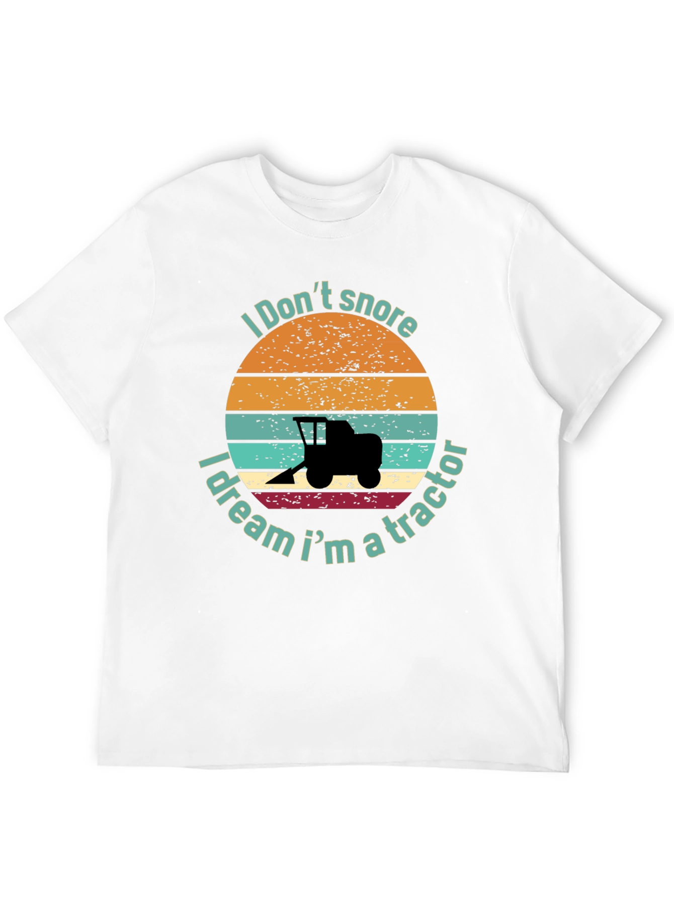 Black I Don't Snore I Dream I'm A Tractor T-Shirt view 12
