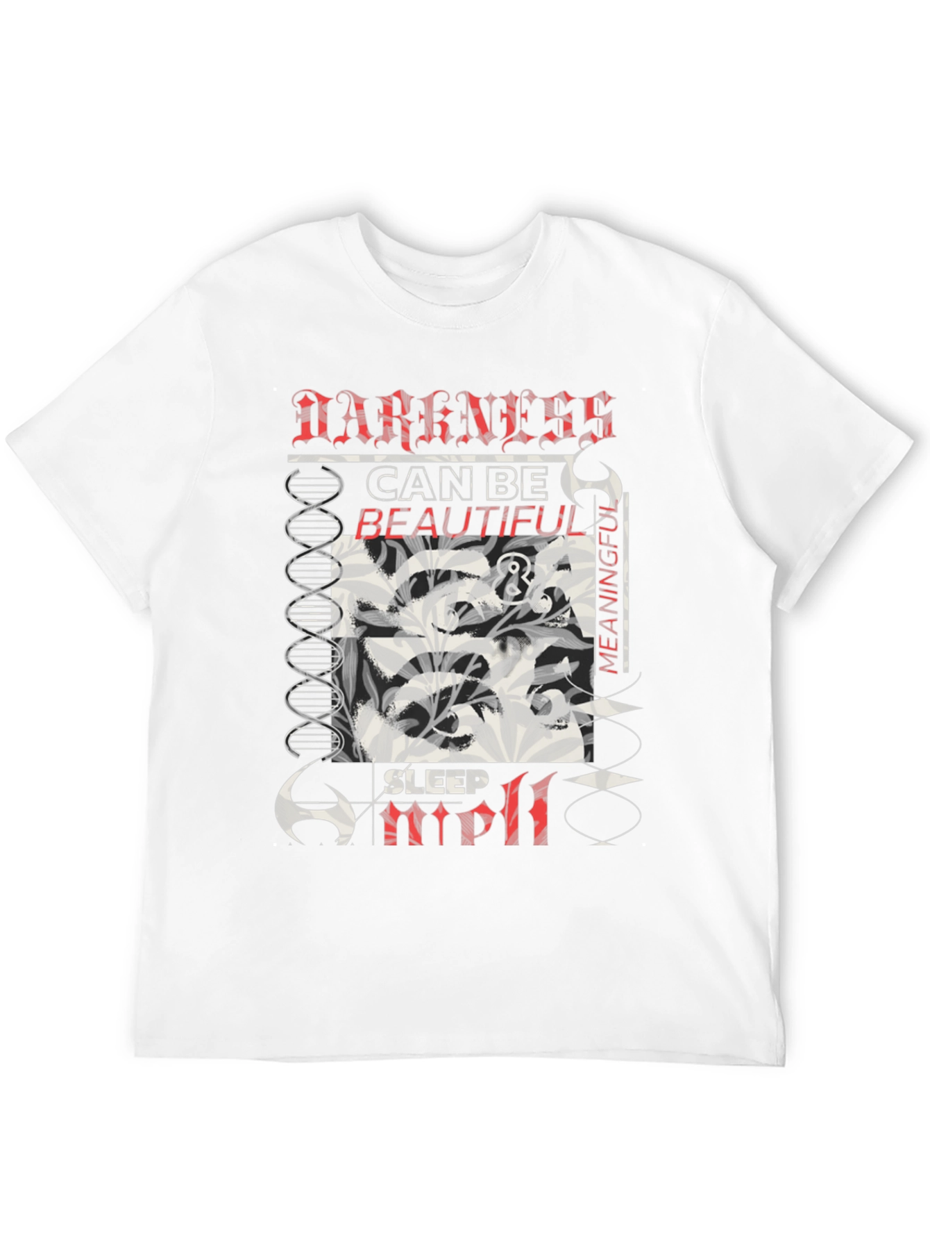 Black Darkness Sleep Graphic Black T-Shirt view 12