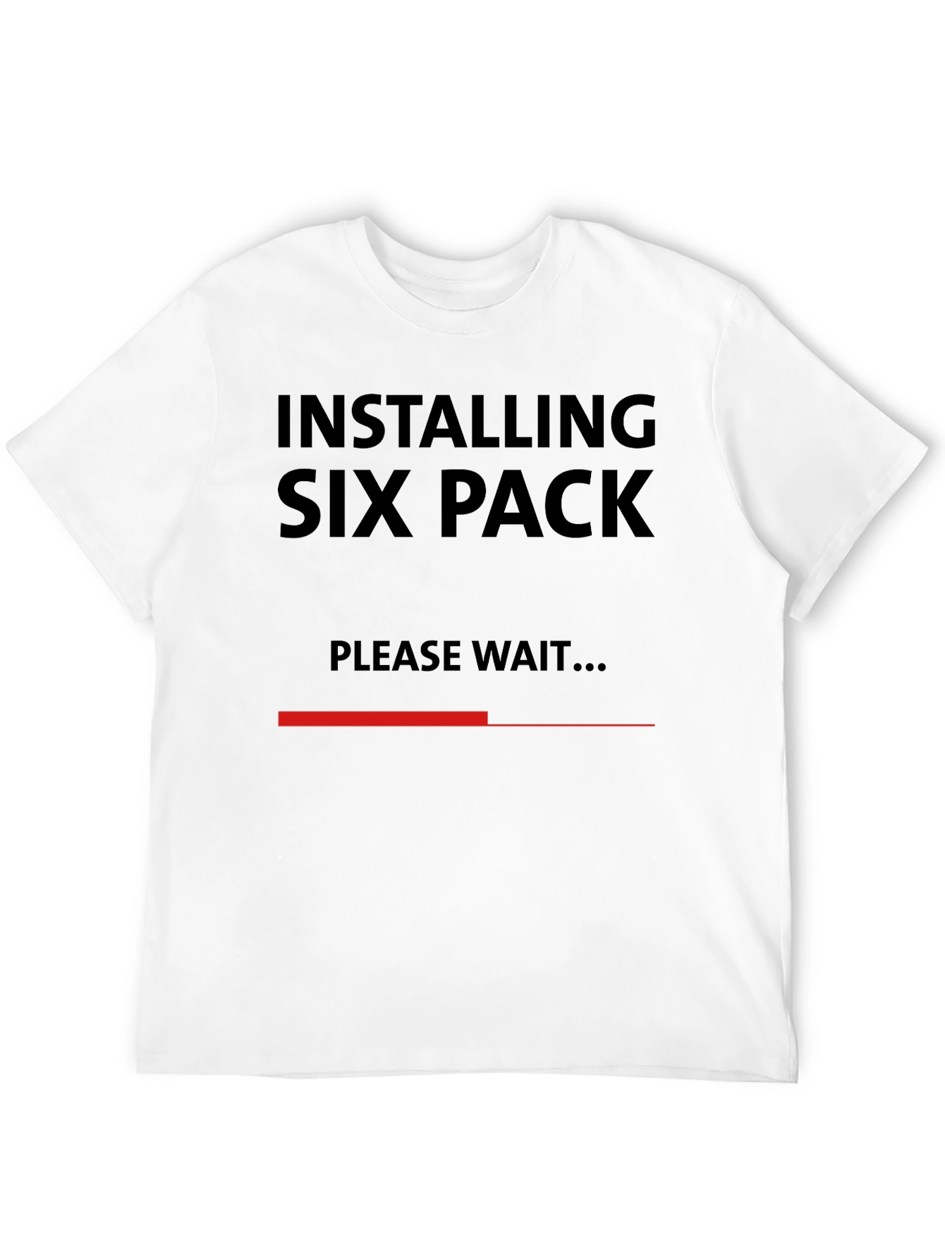 Black Installing Six Pack T-Shirt - Funny Gym Workout Tee view 12