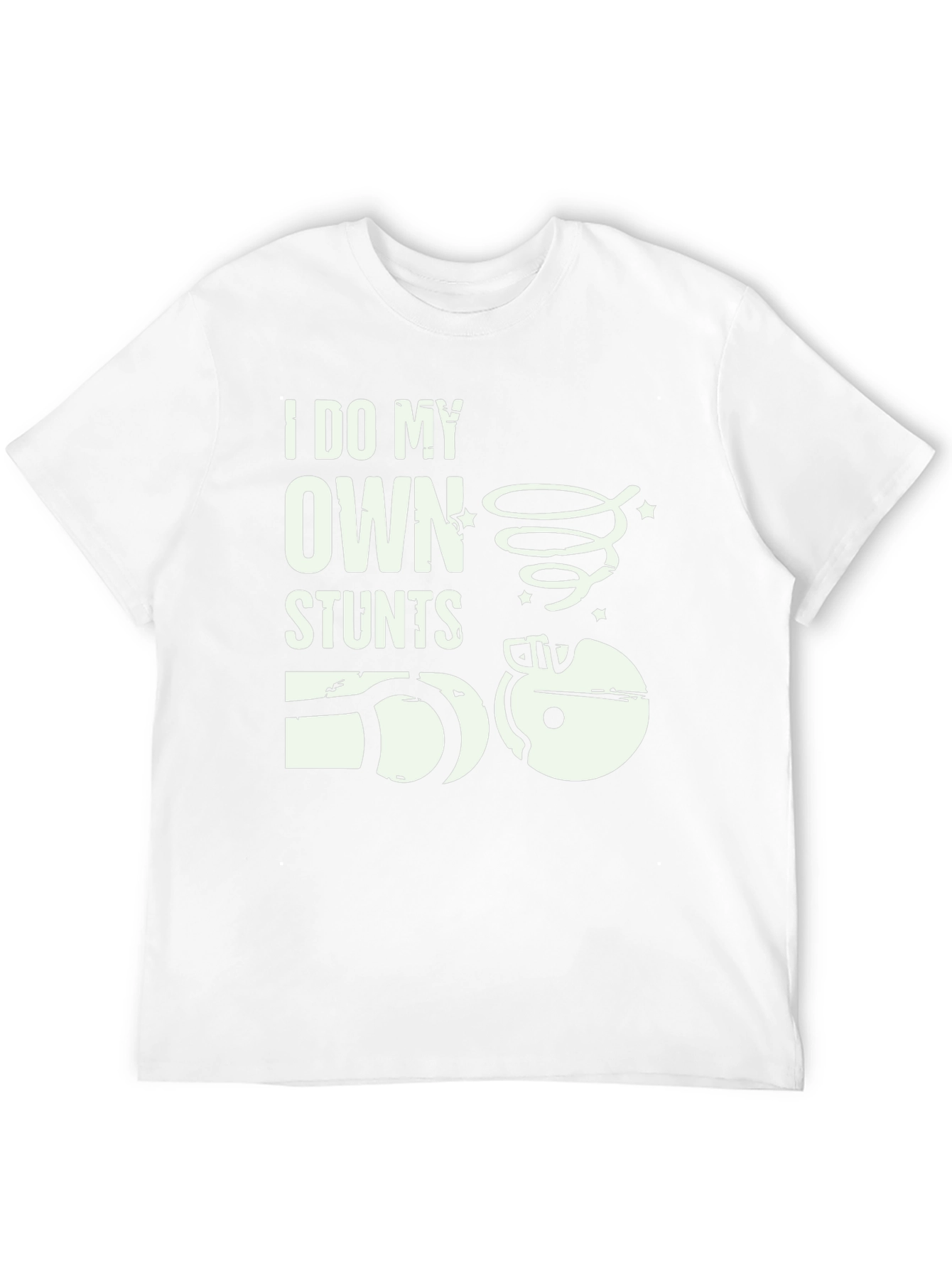 Black I Do My Own Stunts T-Shirt - Funny Graphic Tee view 12