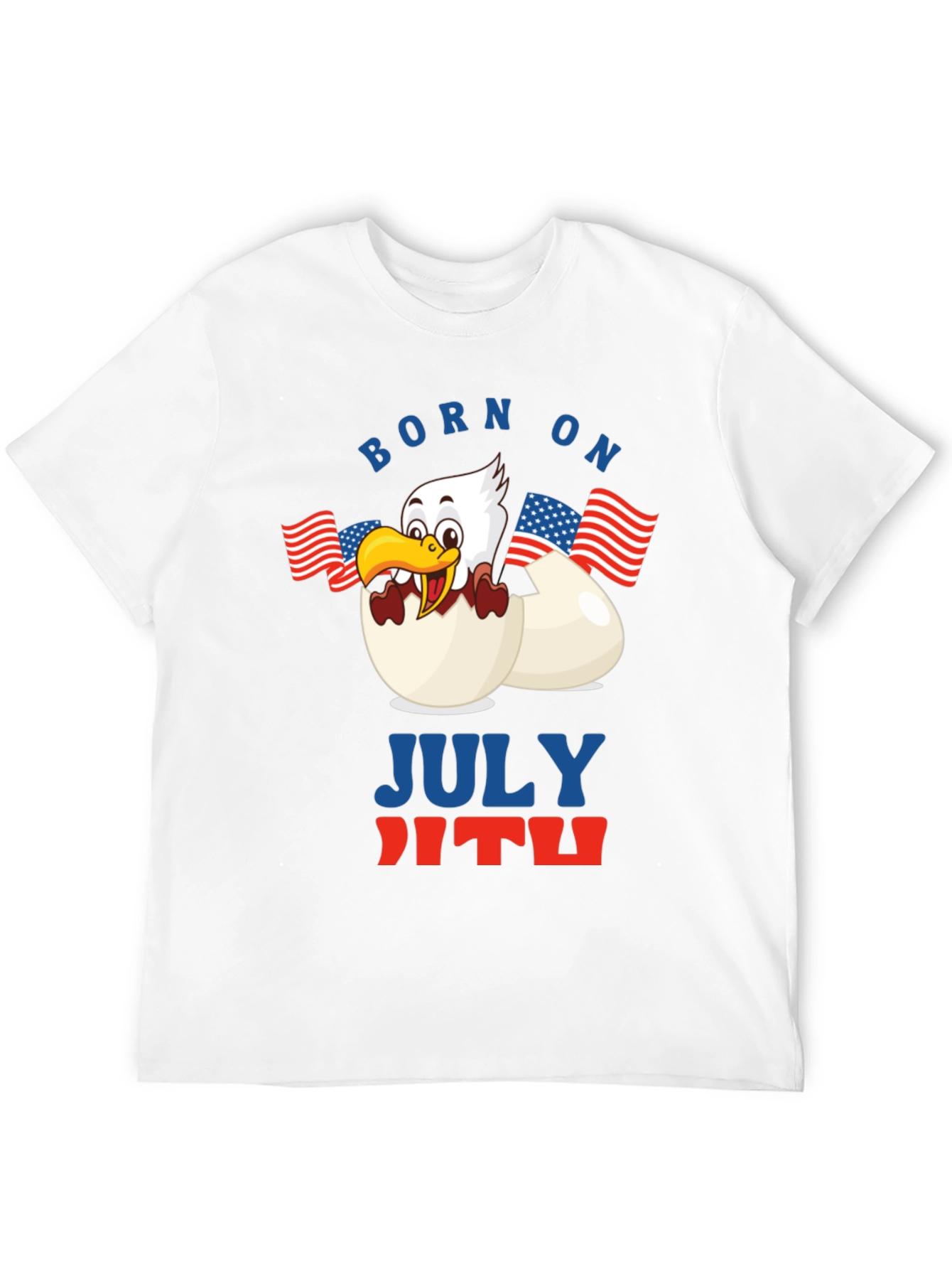 Black Born on July 4th T-Shirt view 12
