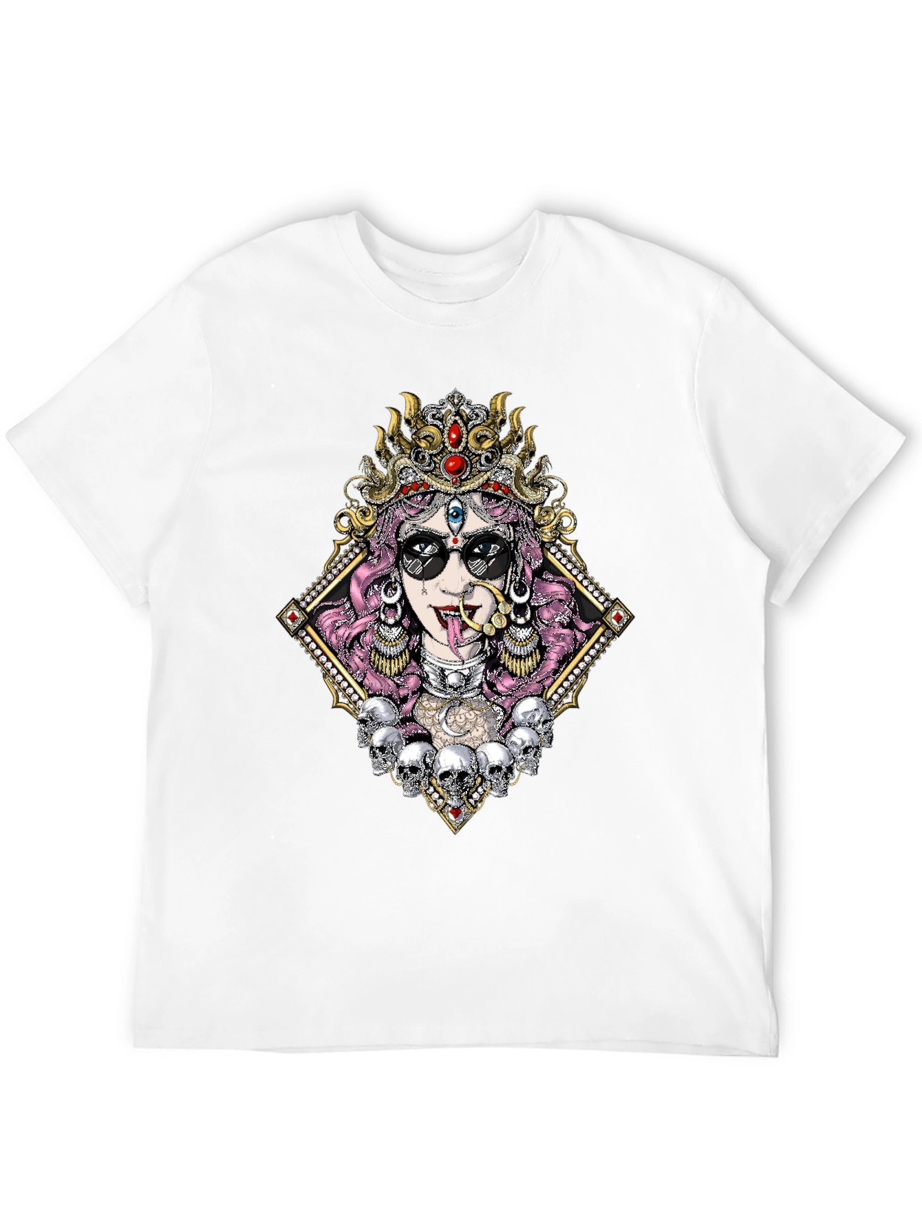 Black Kali T-Shirt with Skull Design view 12