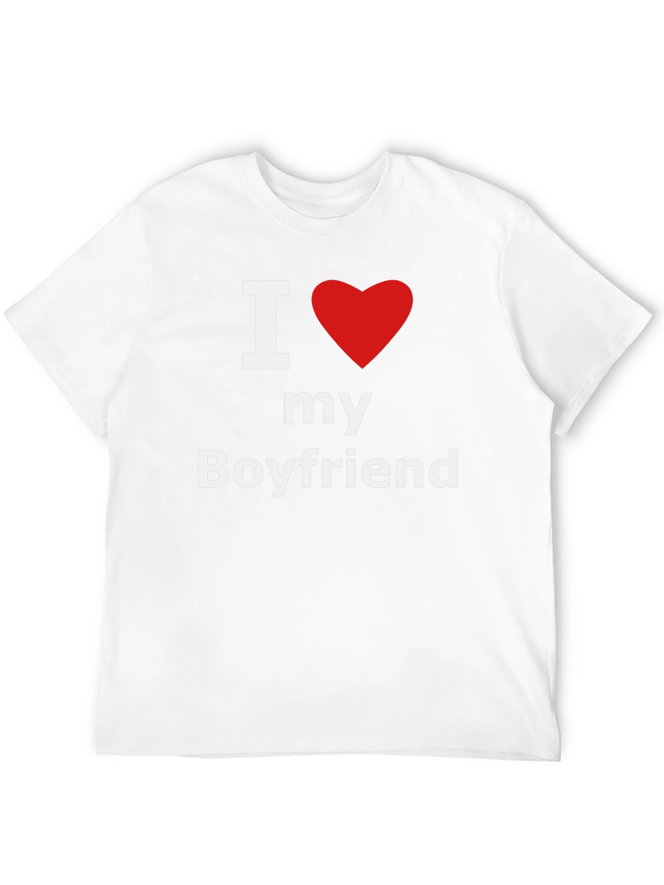 Black I Heart My Boyfriend Black Cotton T-Shirt view 12