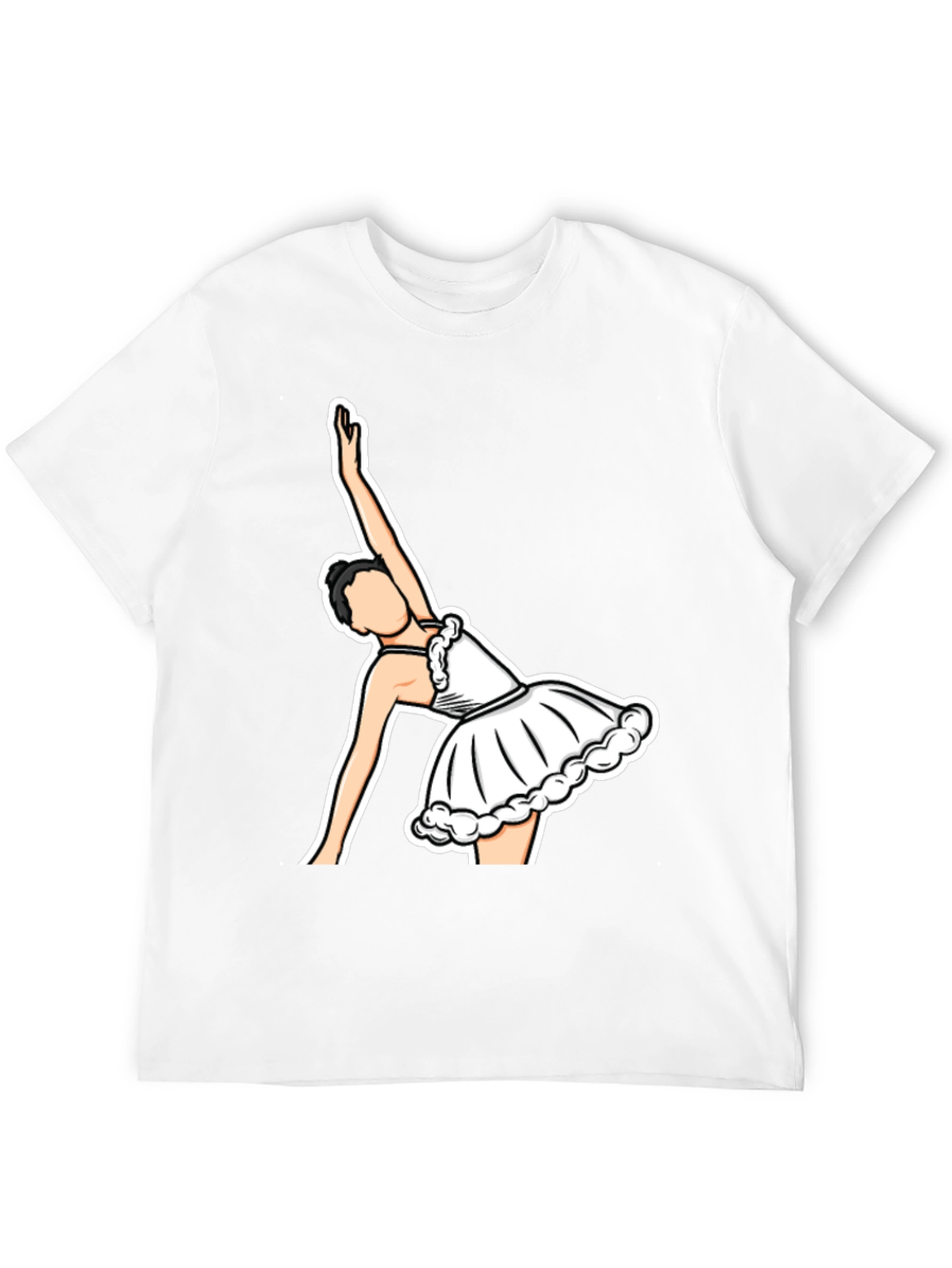 Black Ballerina Graphic T-Shirt - Black Cotton Tee view 12