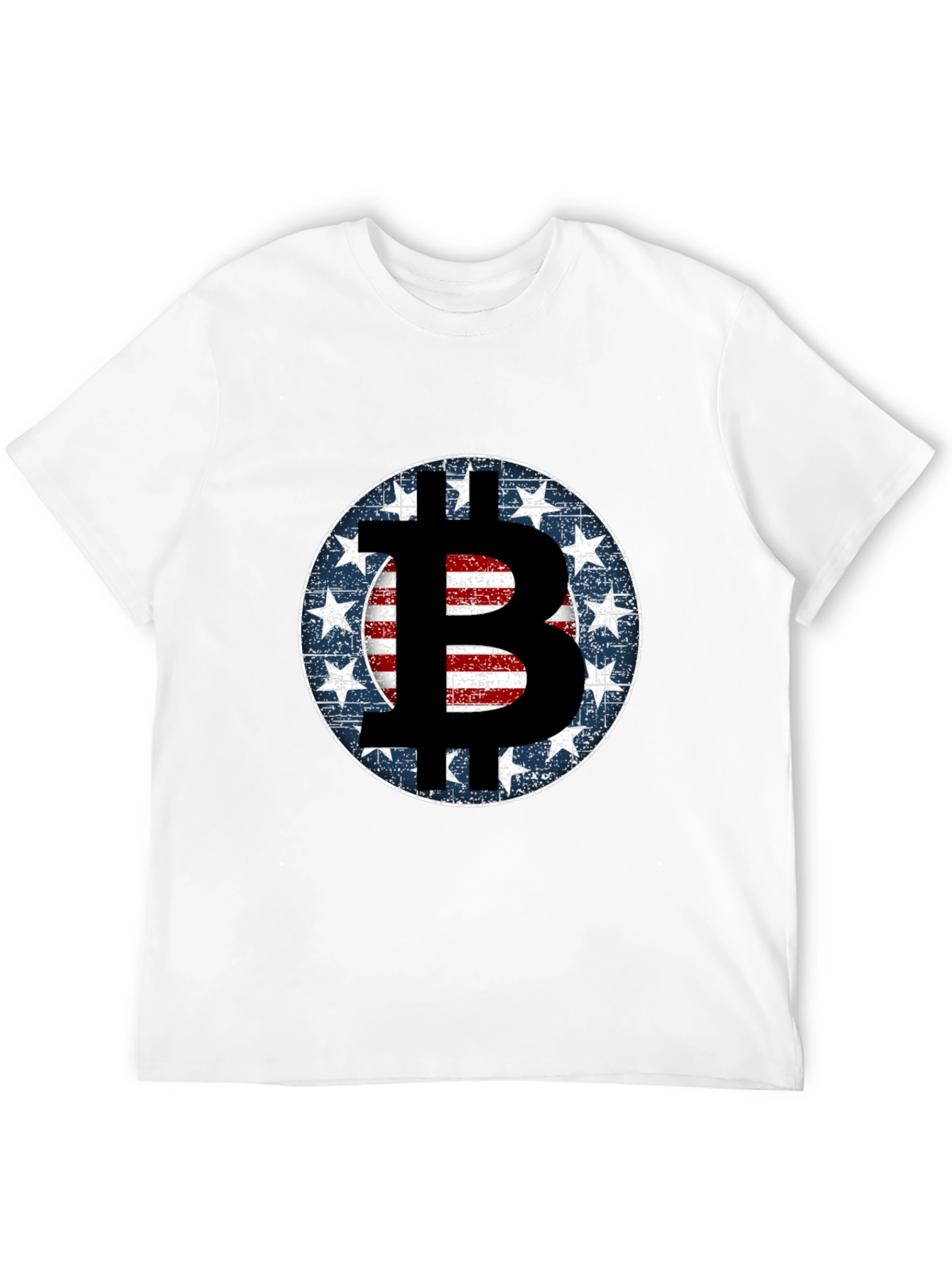 Black Bitcoin USA Flag T-Shirt - Crypto Fashion view 12