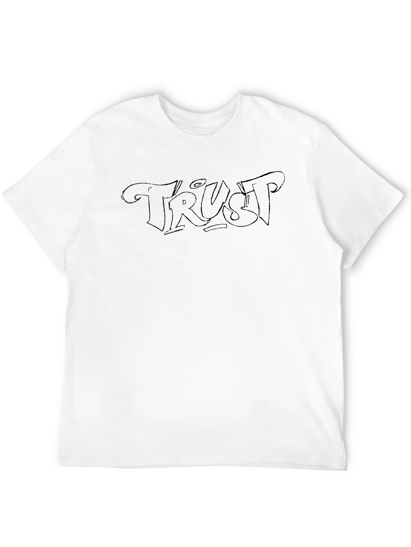 Trust Graphic Black T-Shirt - Casual Wear - 12