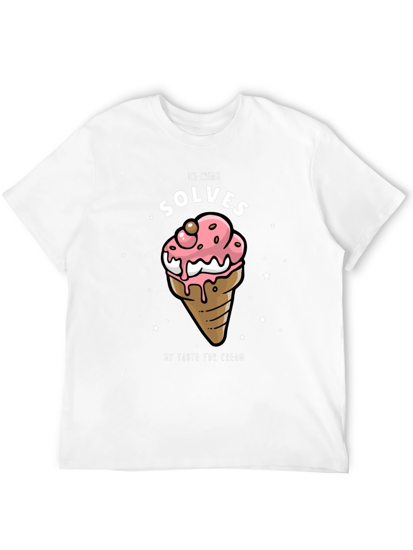 Black Ice Cream Solves Taste T-Shirt view 12