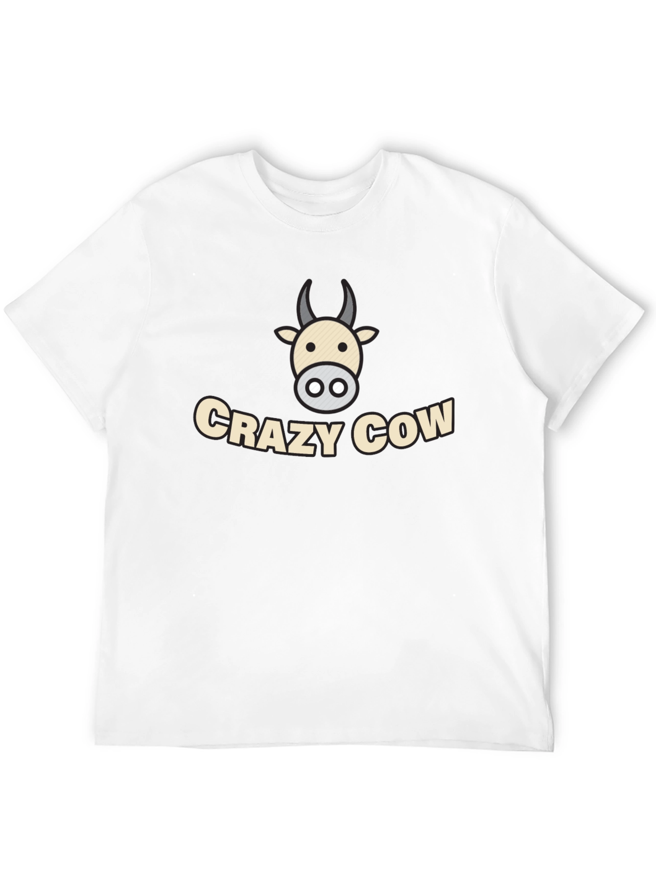 Black Crazy Cow Graphic Tee - Black Cotton T-Shirt view 12