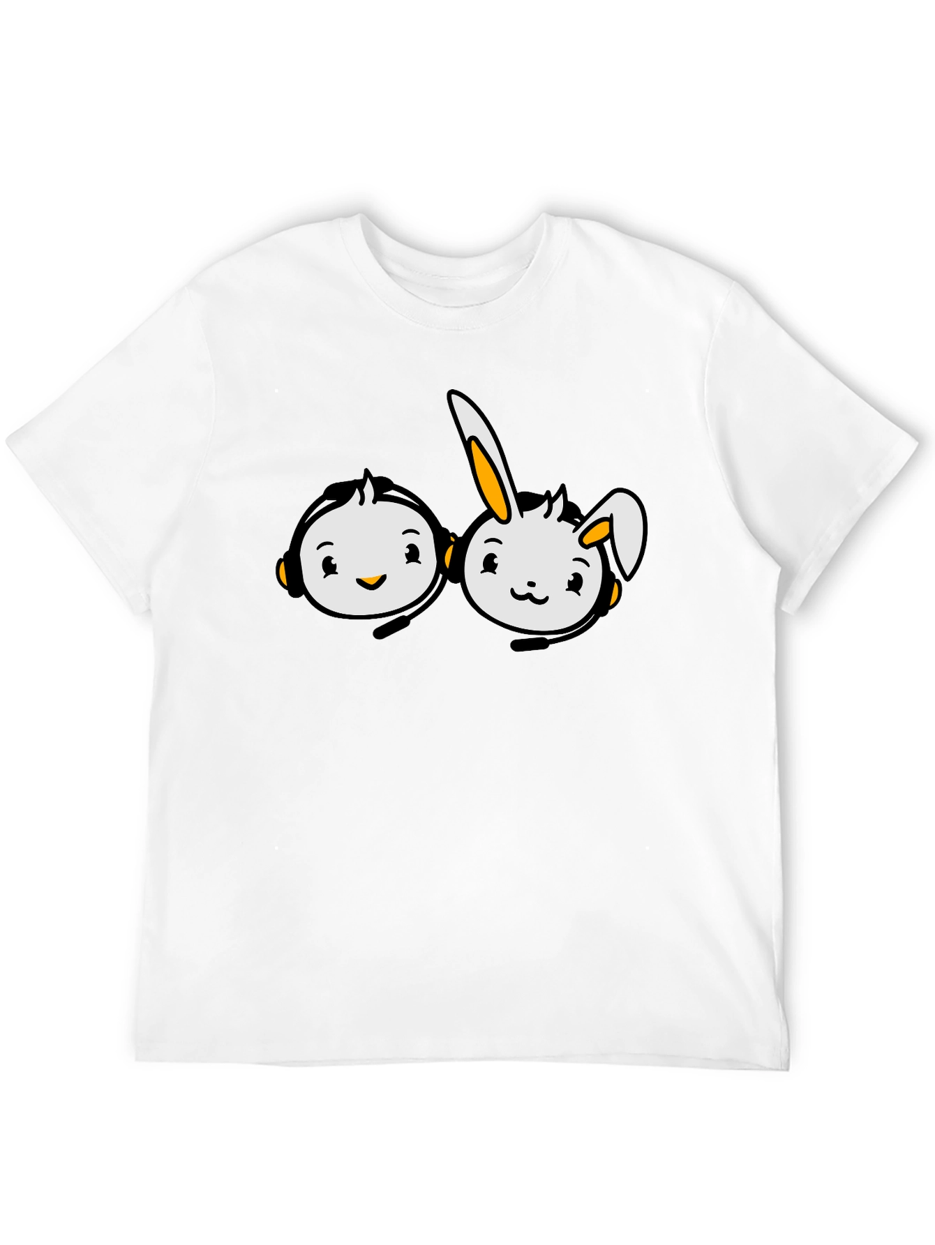 Cute Cartoon Character Graphic T-Shirt - 12