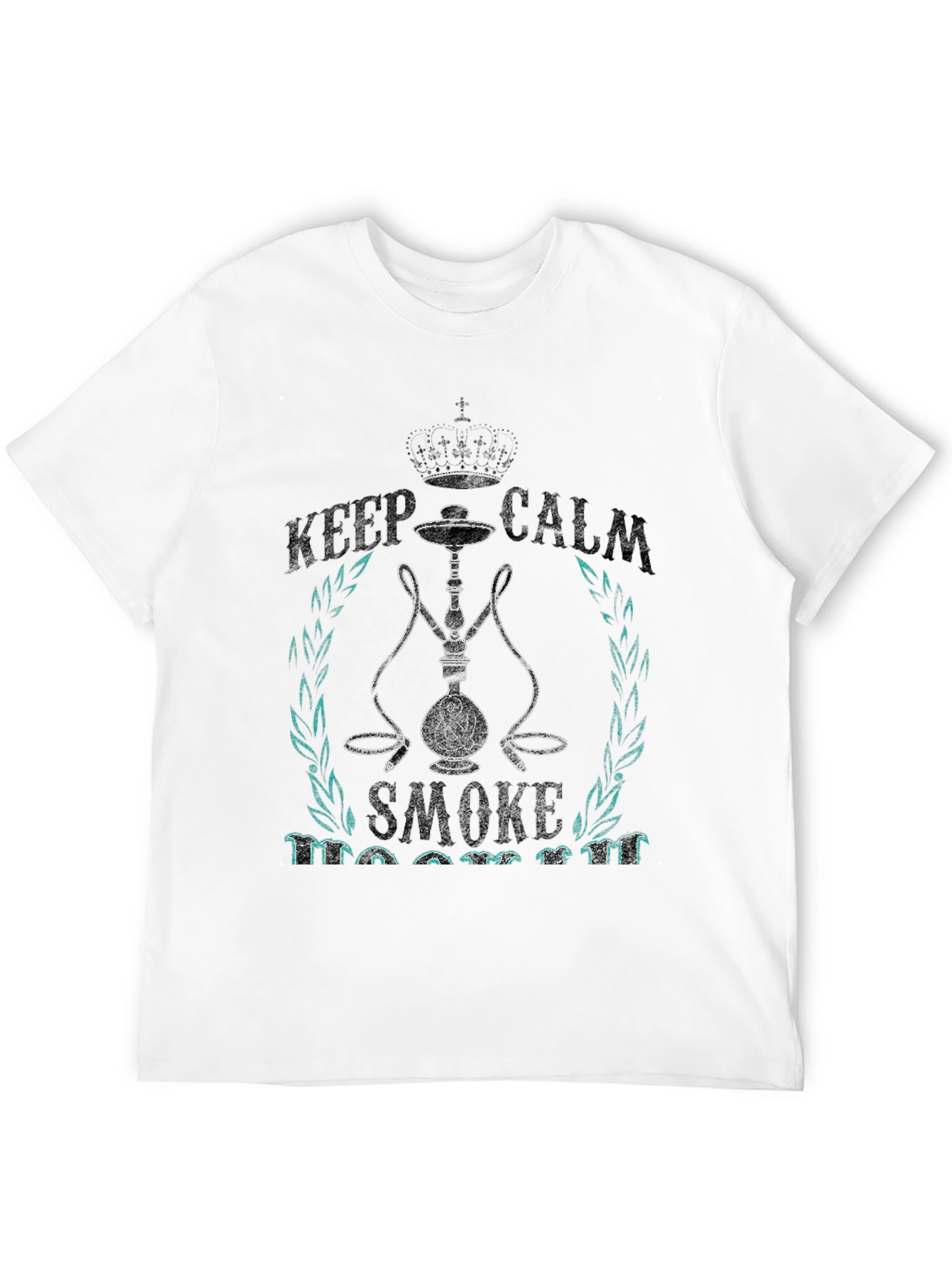 Black Keep Calm Smoke Shisha T-Shirt view 12