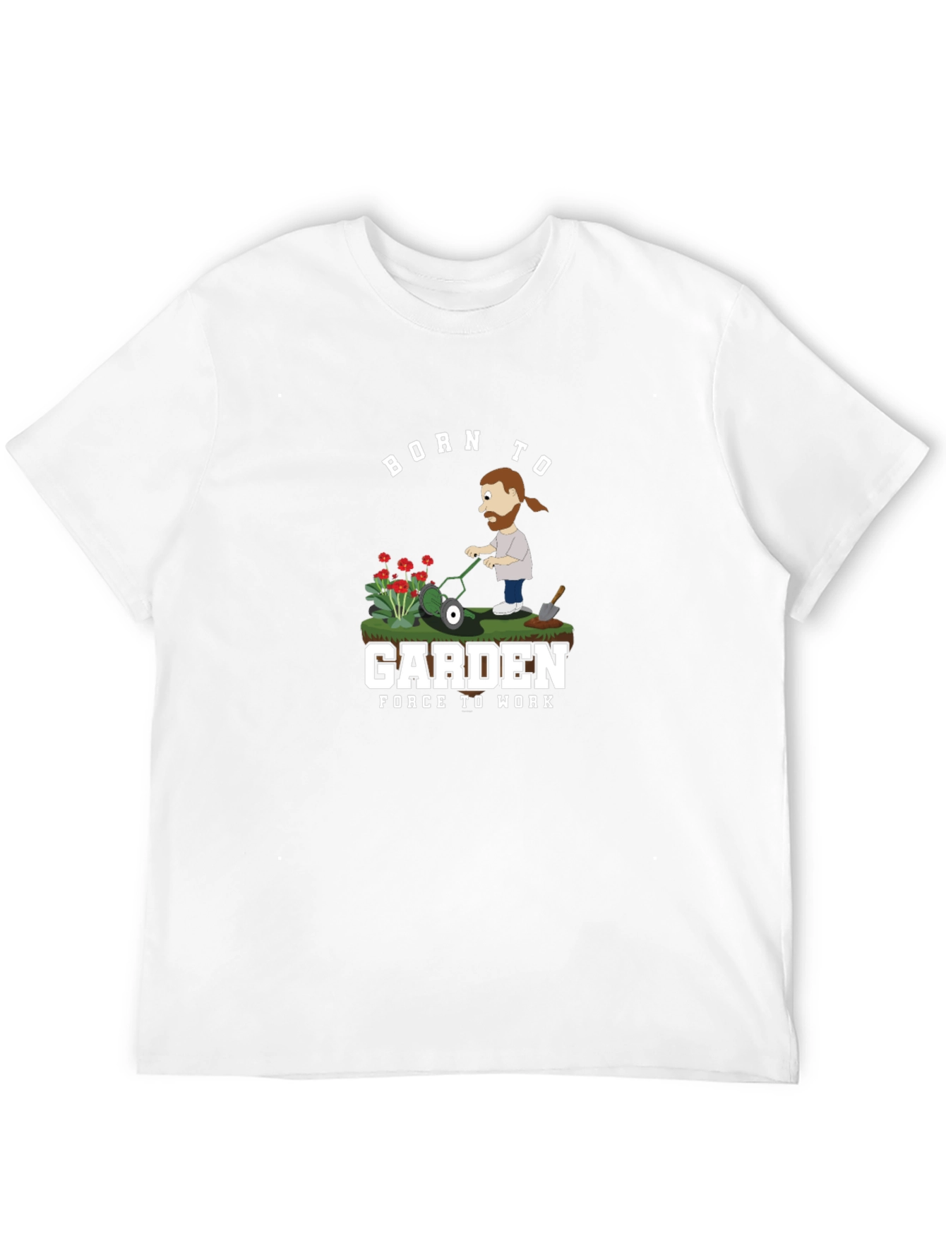 Black Born to Garden Men's Black T-Shirt view 12