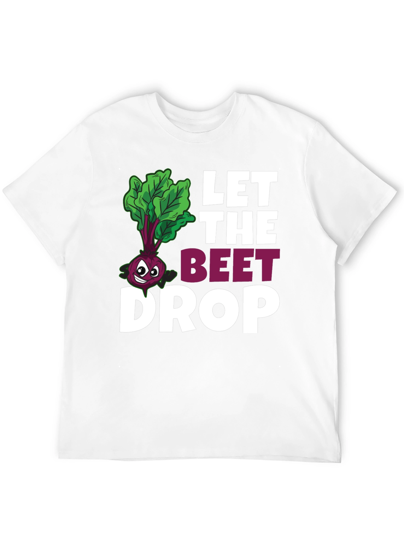 Black Let The Beet Drop Funny Graphic T-Shirt view 12