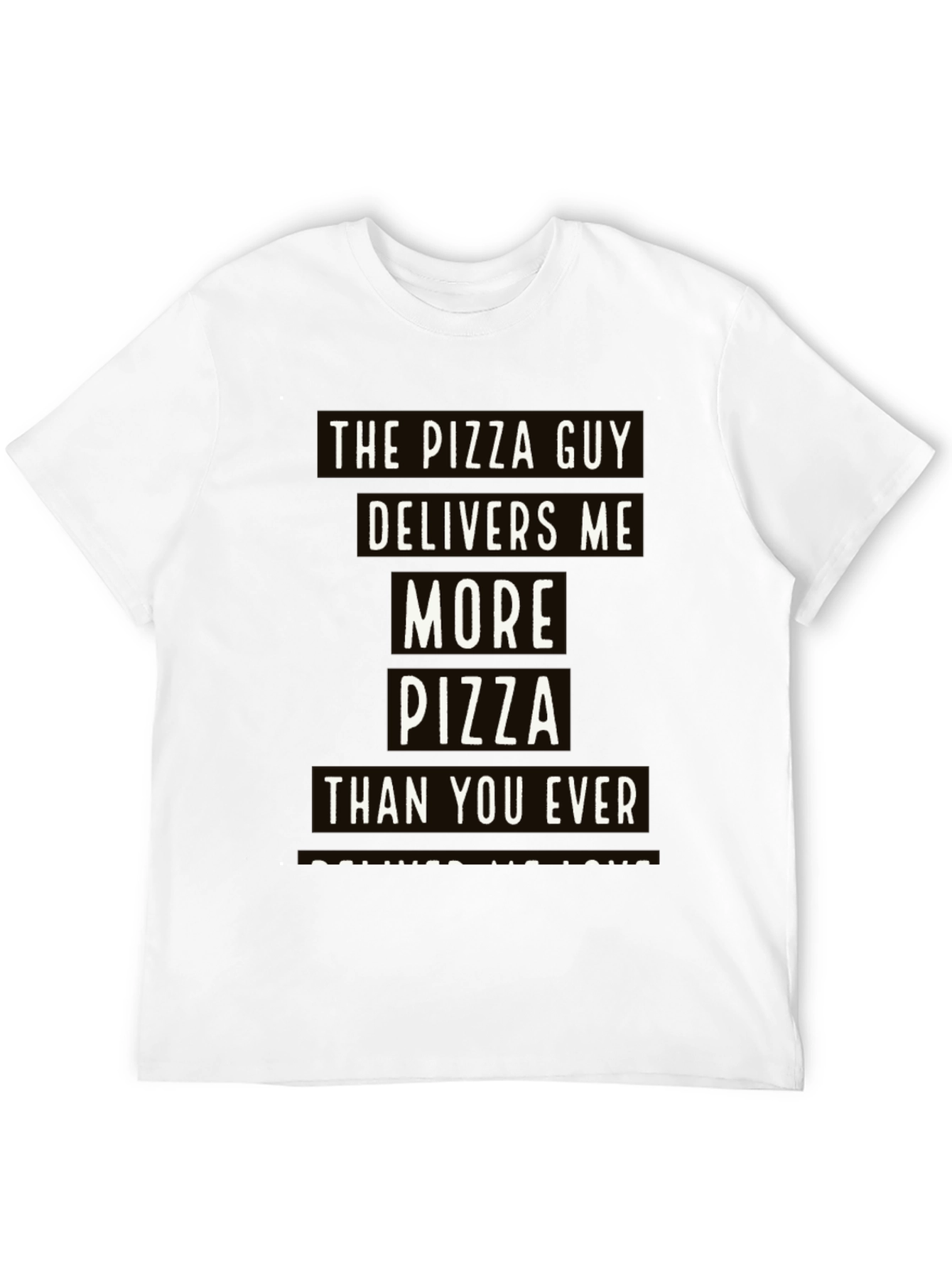 Black Pizza Guy T-Shirt: Delivers More Pizza Than You view 12