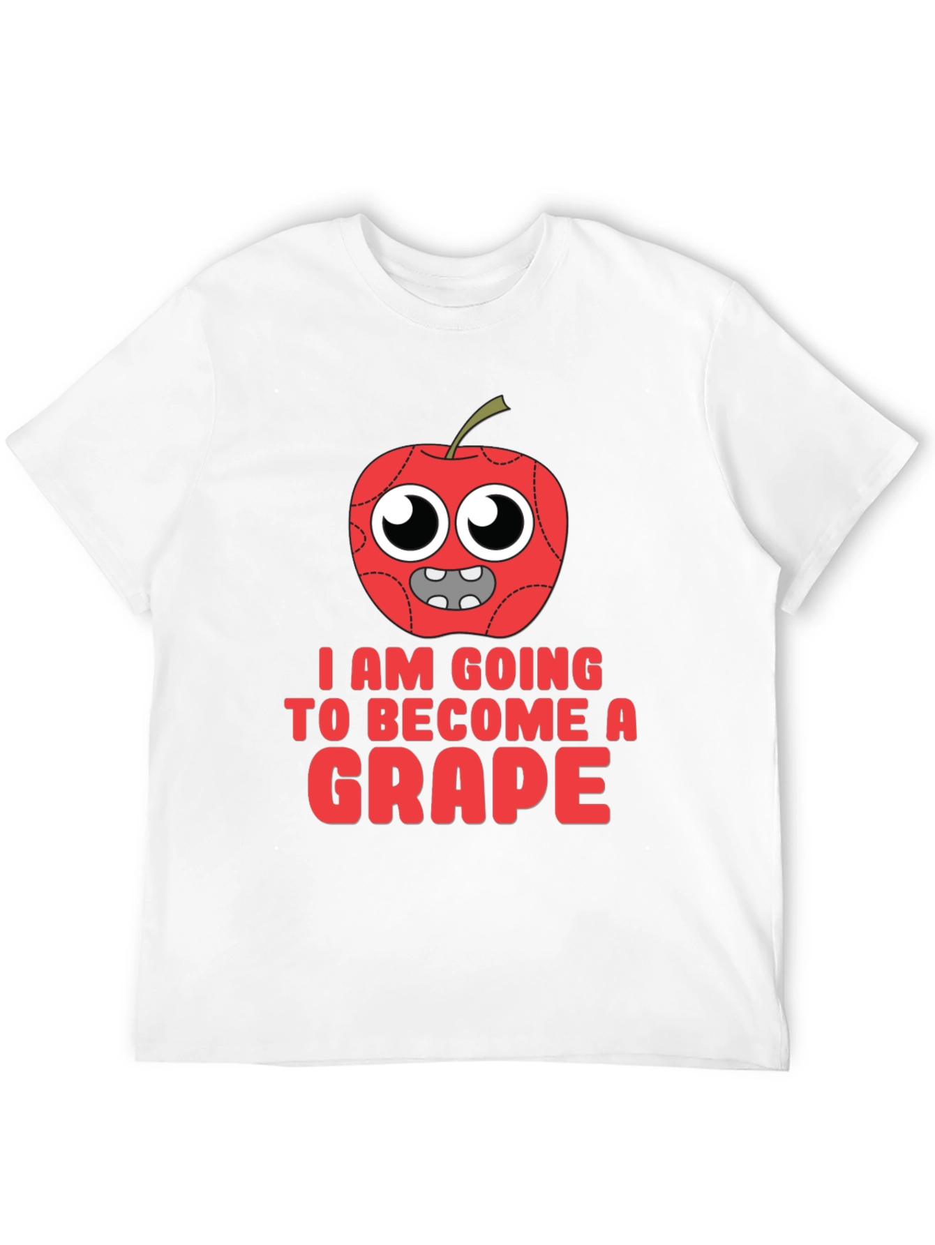 Black Funny Apple Becoming Grape Graphic T-Shirt view 12