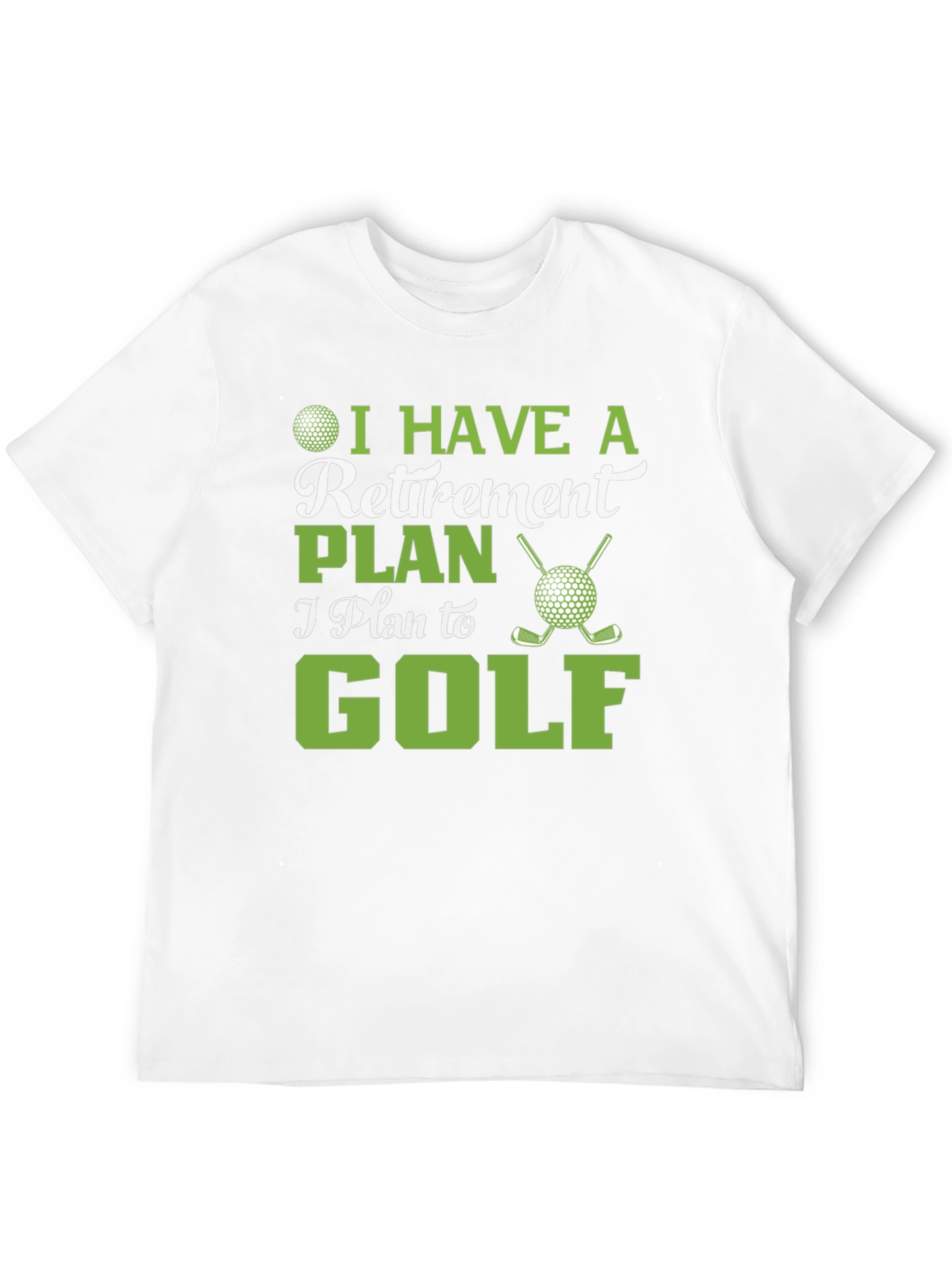 Black Retirement Plan Golf T-Shirt view 12