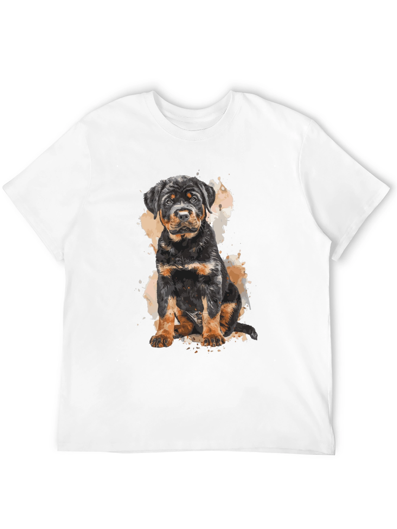 Black Rottweiler Puppy Graphic T-Shirt - Cute Dog Tee view 12
