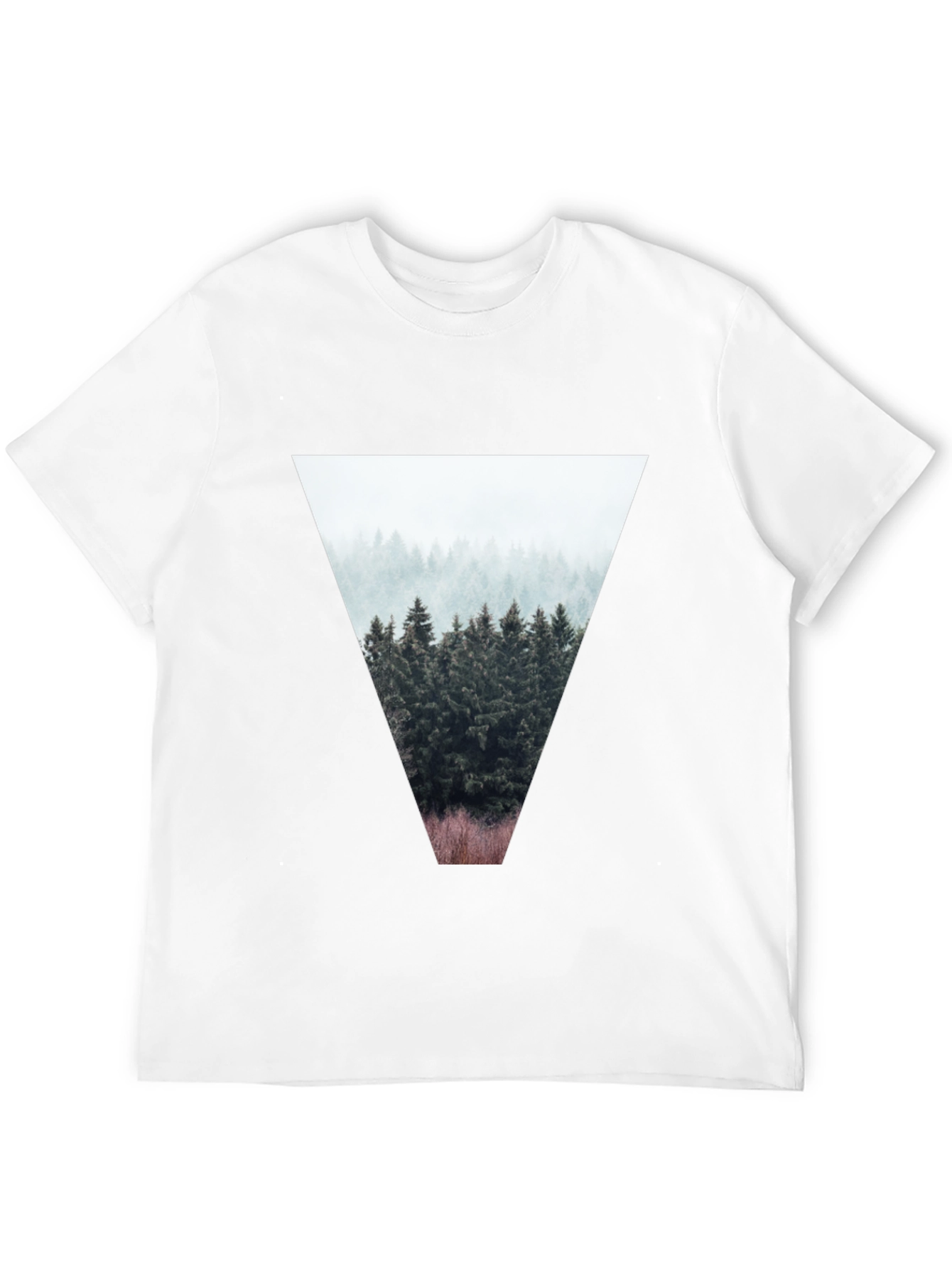 Black Nature Triangle Graphic T-Shirt - Black view 12