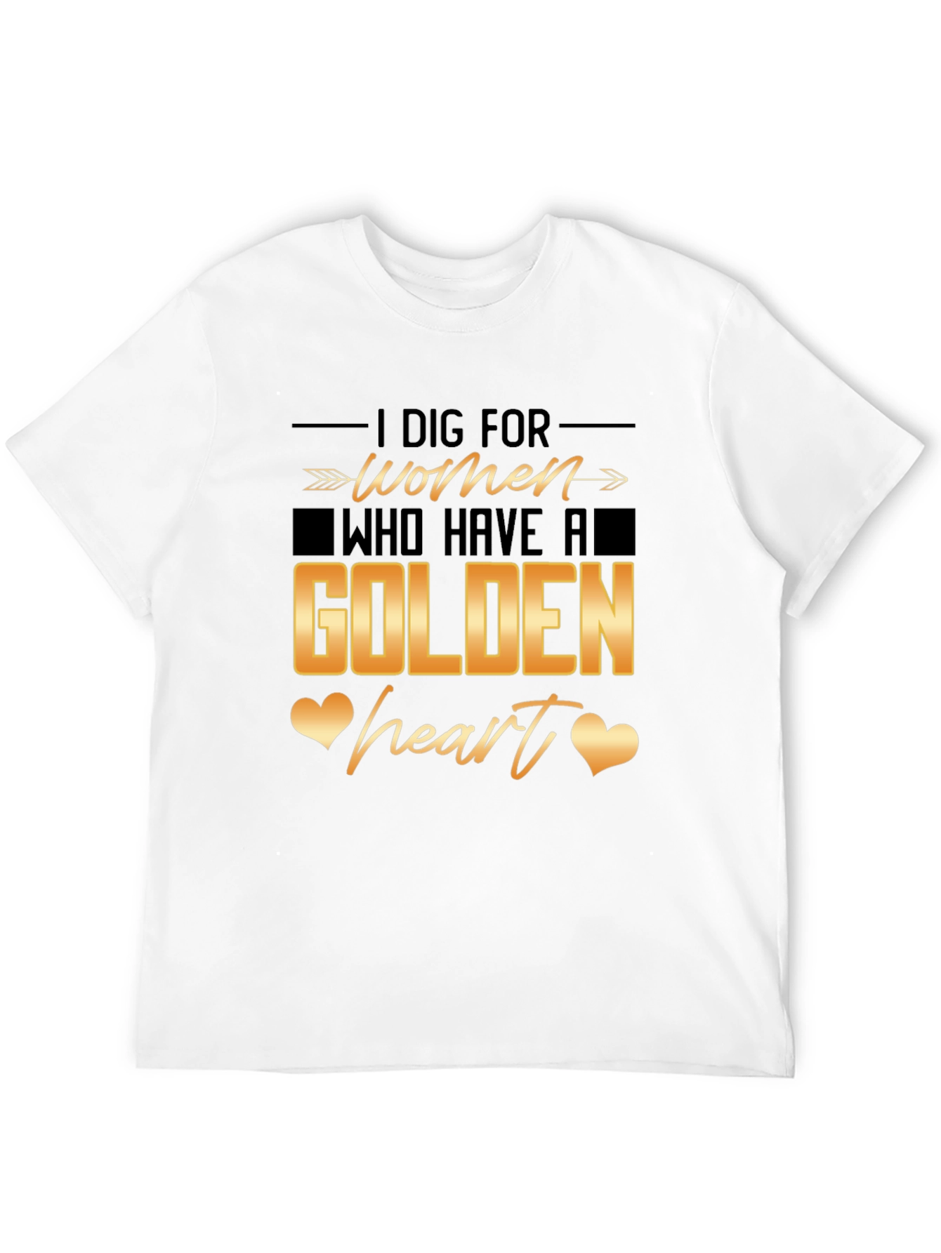 Black Golden Heart Women's Tee view 12