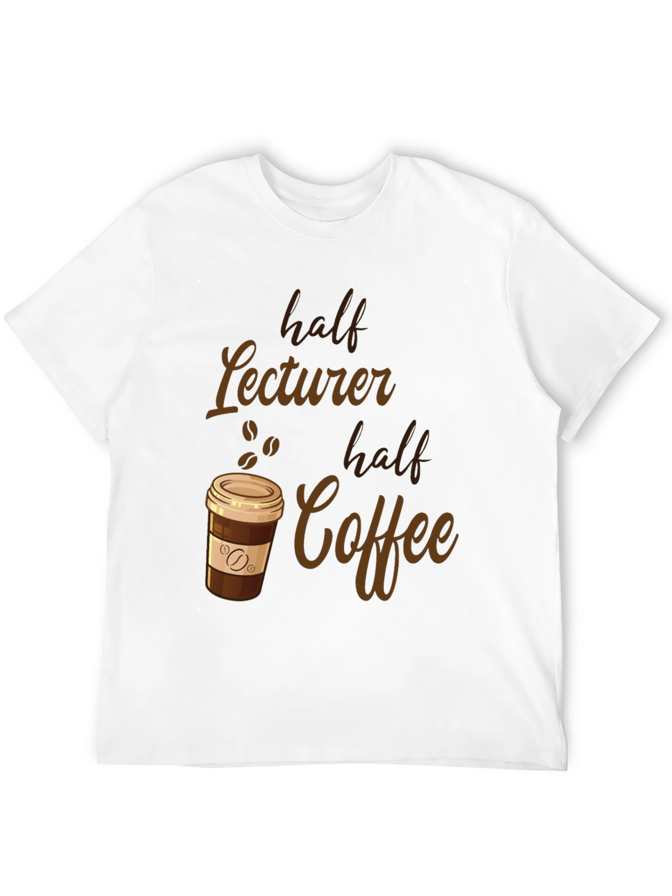 Black Half Lecturer, Half Coffee Funny T-Shirt view 12