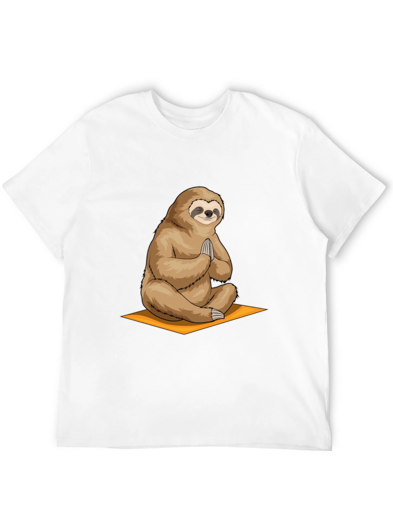 Black Meditating Sloth Graphic Tee - Relaxation Shirt view 12