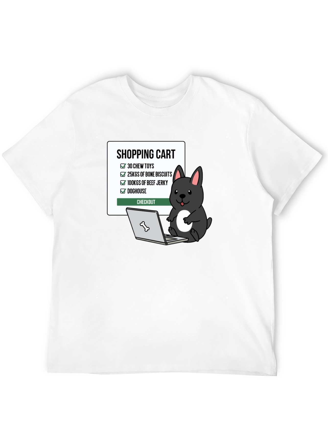 Funny Dog Shopping Cart T-Shirt - 12