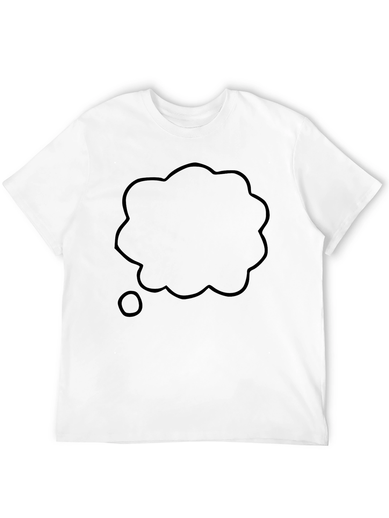 Black Black T-Shirt with Thought Bubble Graphic view 12