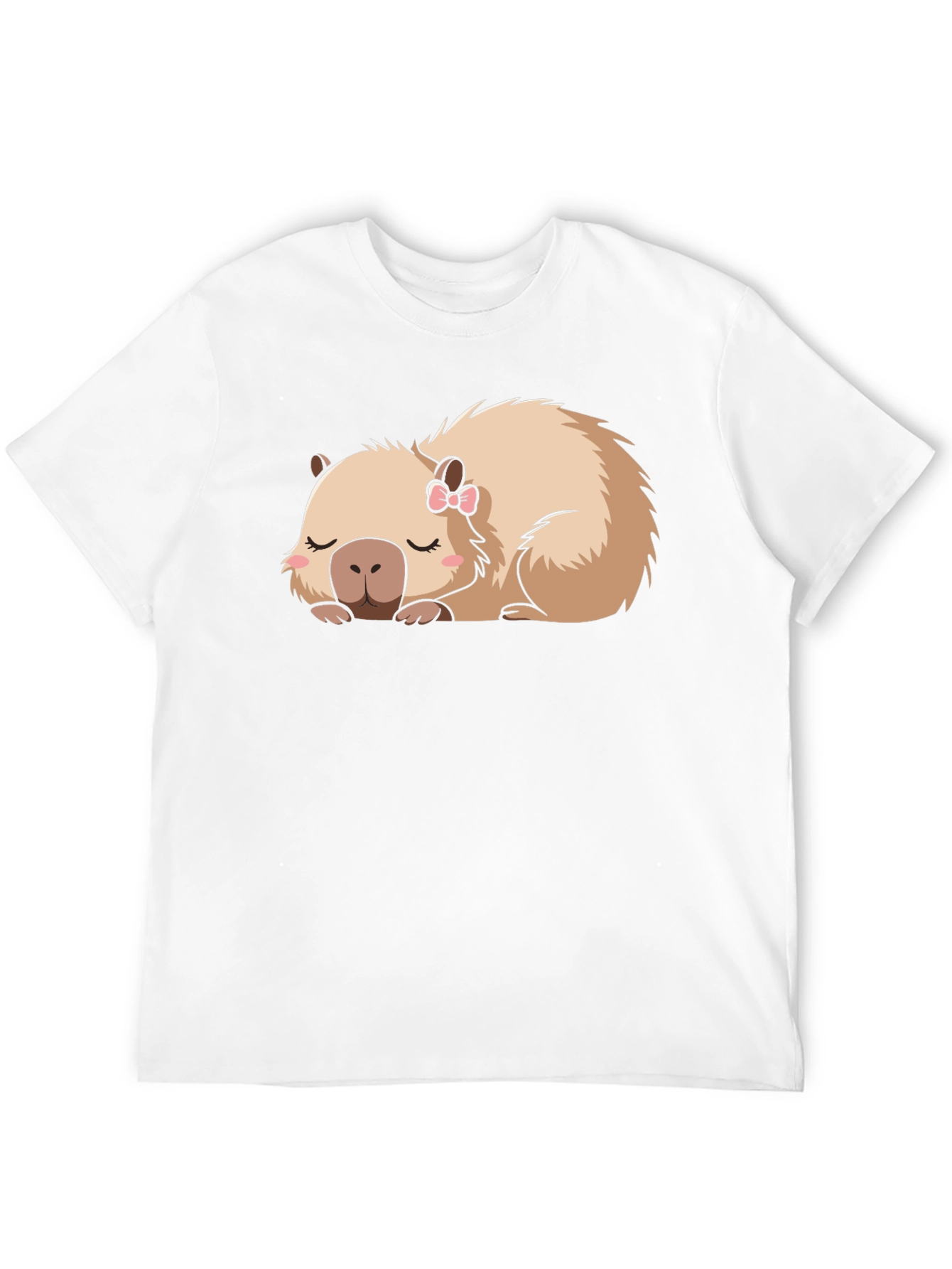 Black Capybara Bow T-Shirt view 12