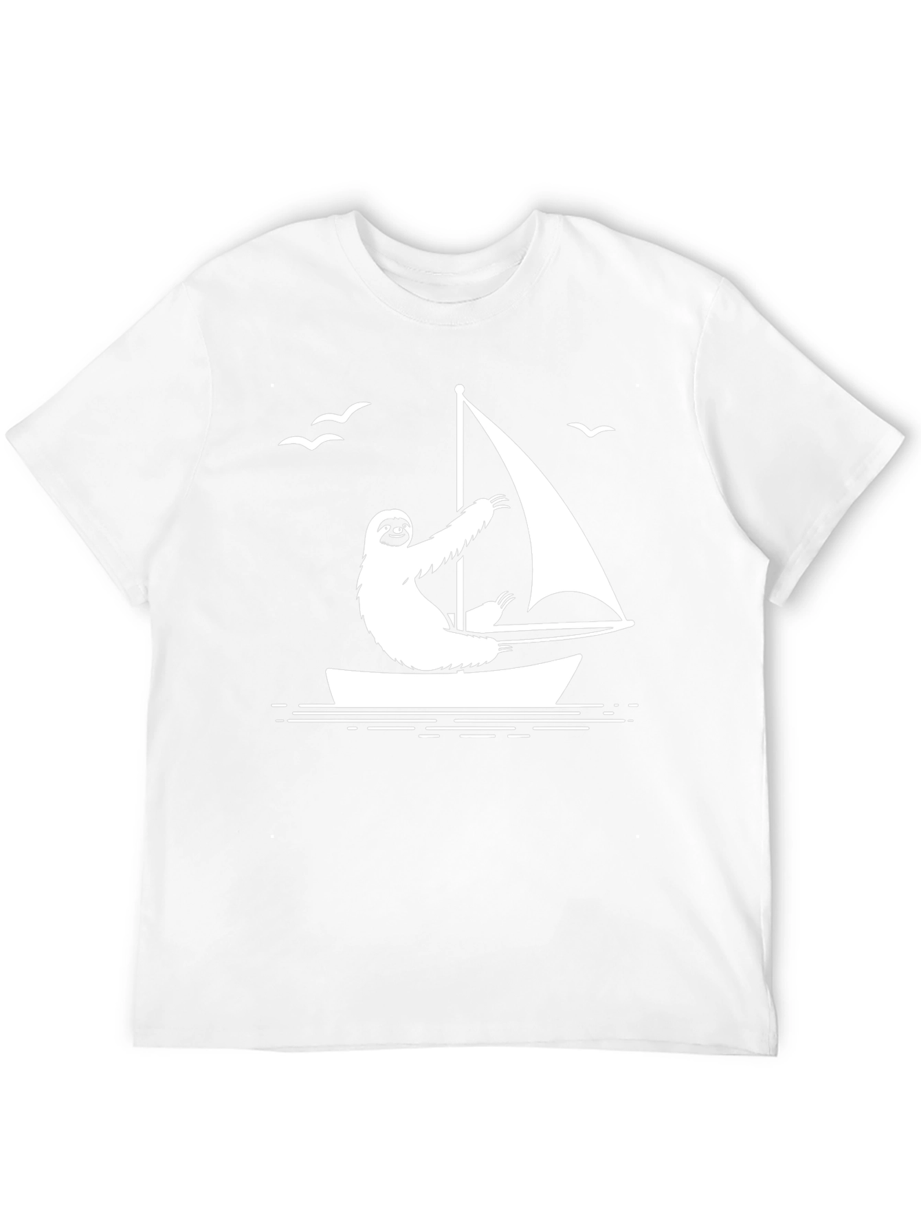 Black Sloth Sailing T-Shirt - Relaxed & Unique Design view 12