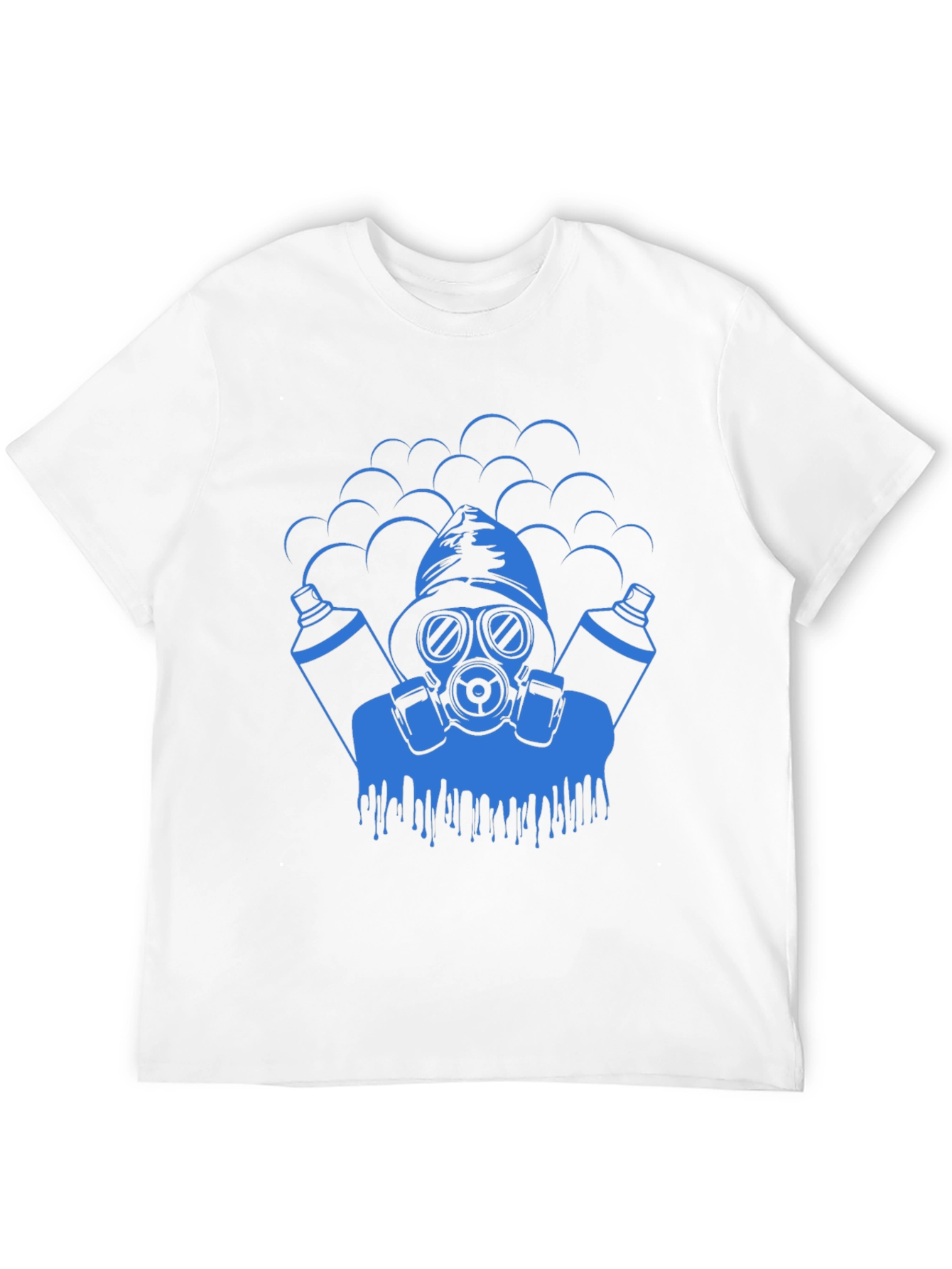 Black Cool Graphic Tee - Gas Mask Graffiti Artist view 12