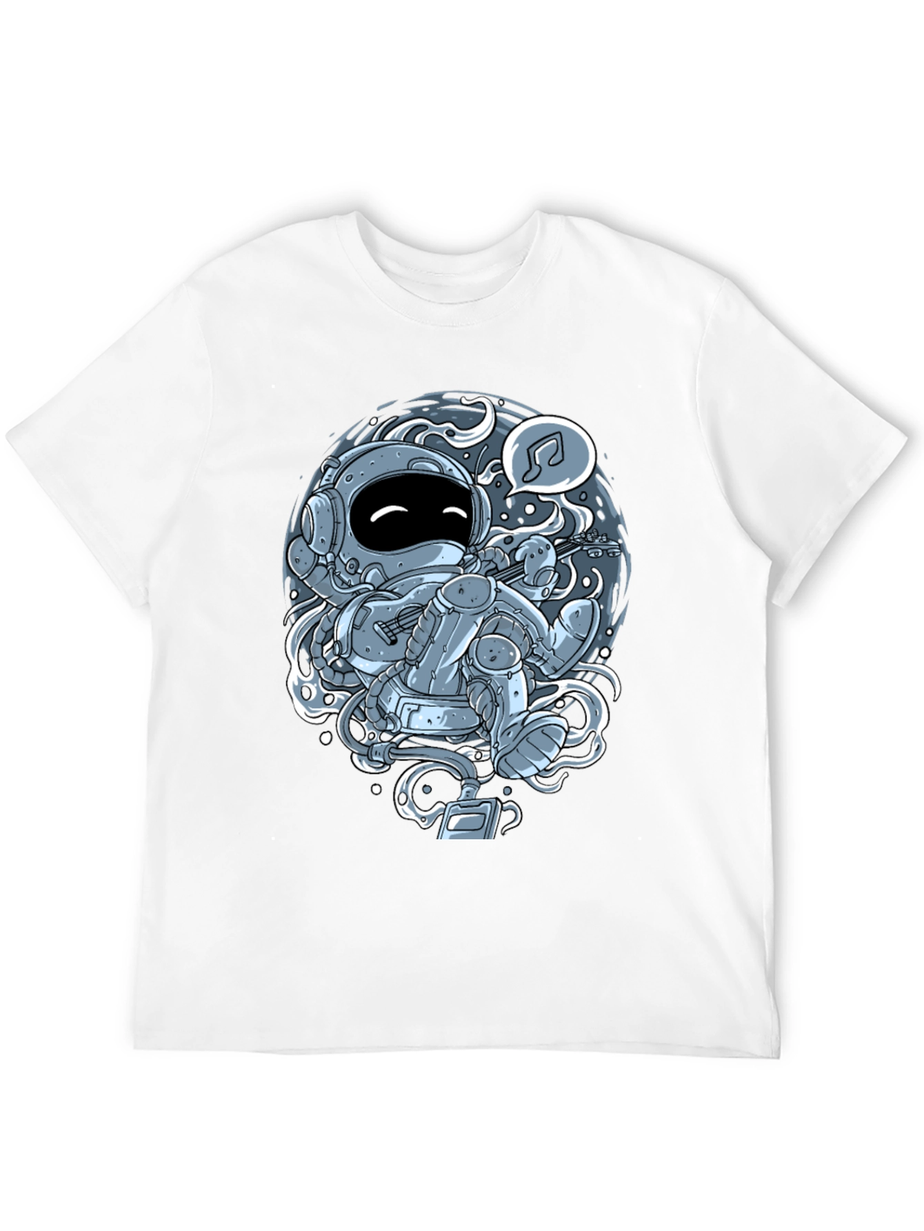 Black Astronaut Musician Graphic Tee - Black view 12