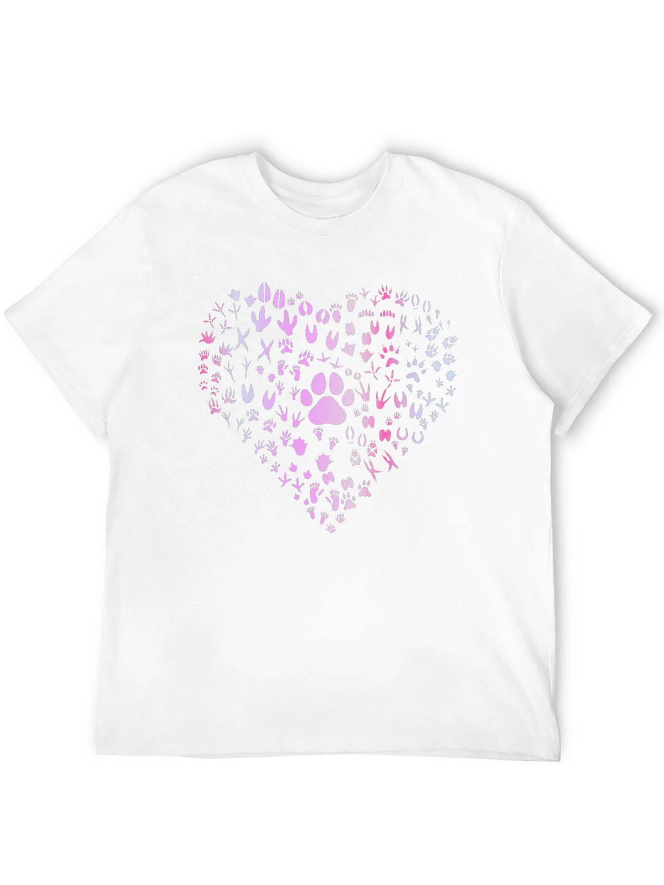 Black Paw Print Heart Graphic T-Shirt - Black view 12