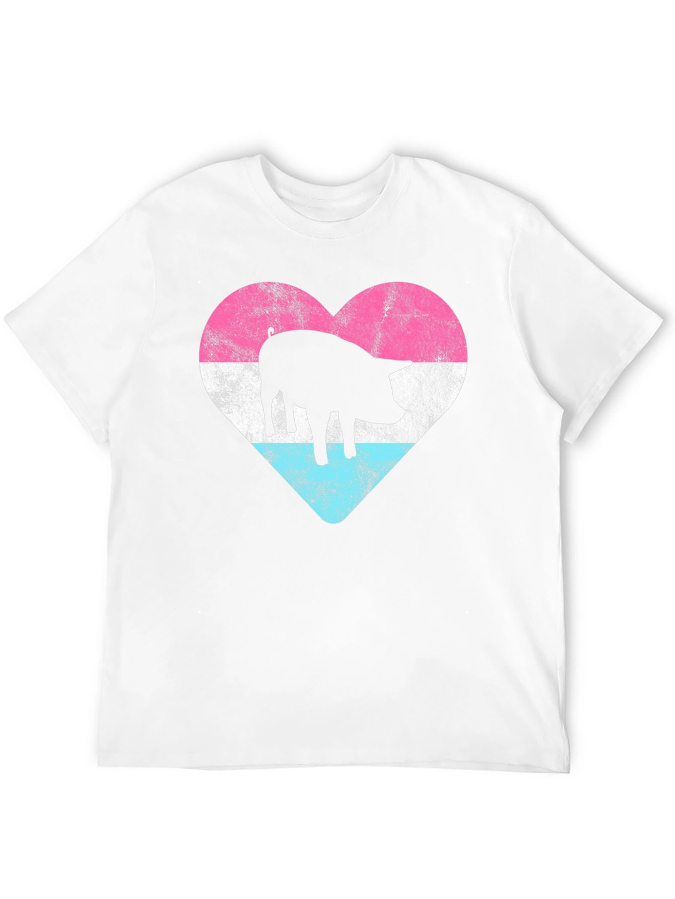 Black Pig Heart Pride T-Shirt - Black view 12