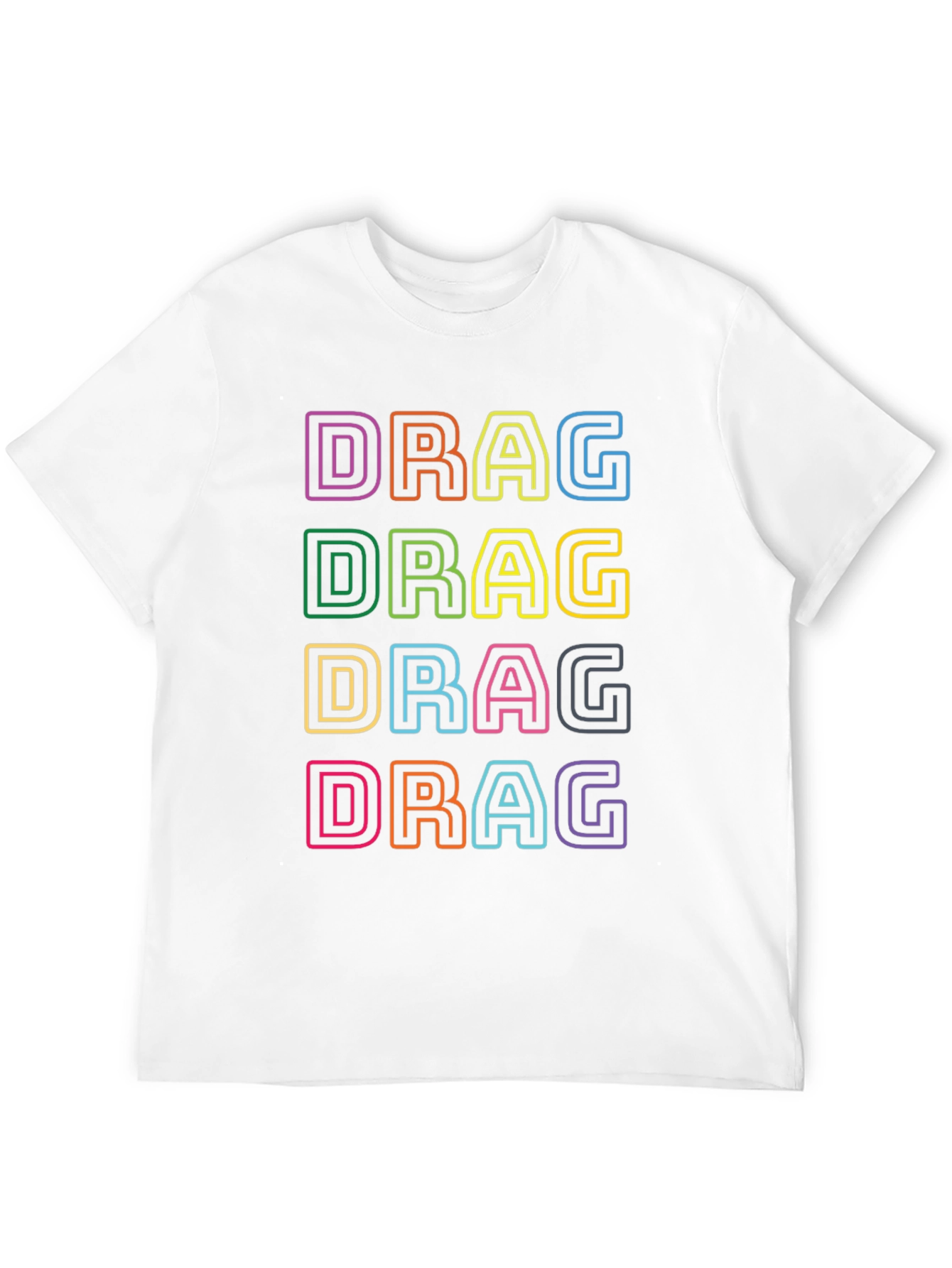 Black Retro Drag Graphic T-Shirt - Colorful Design view 12