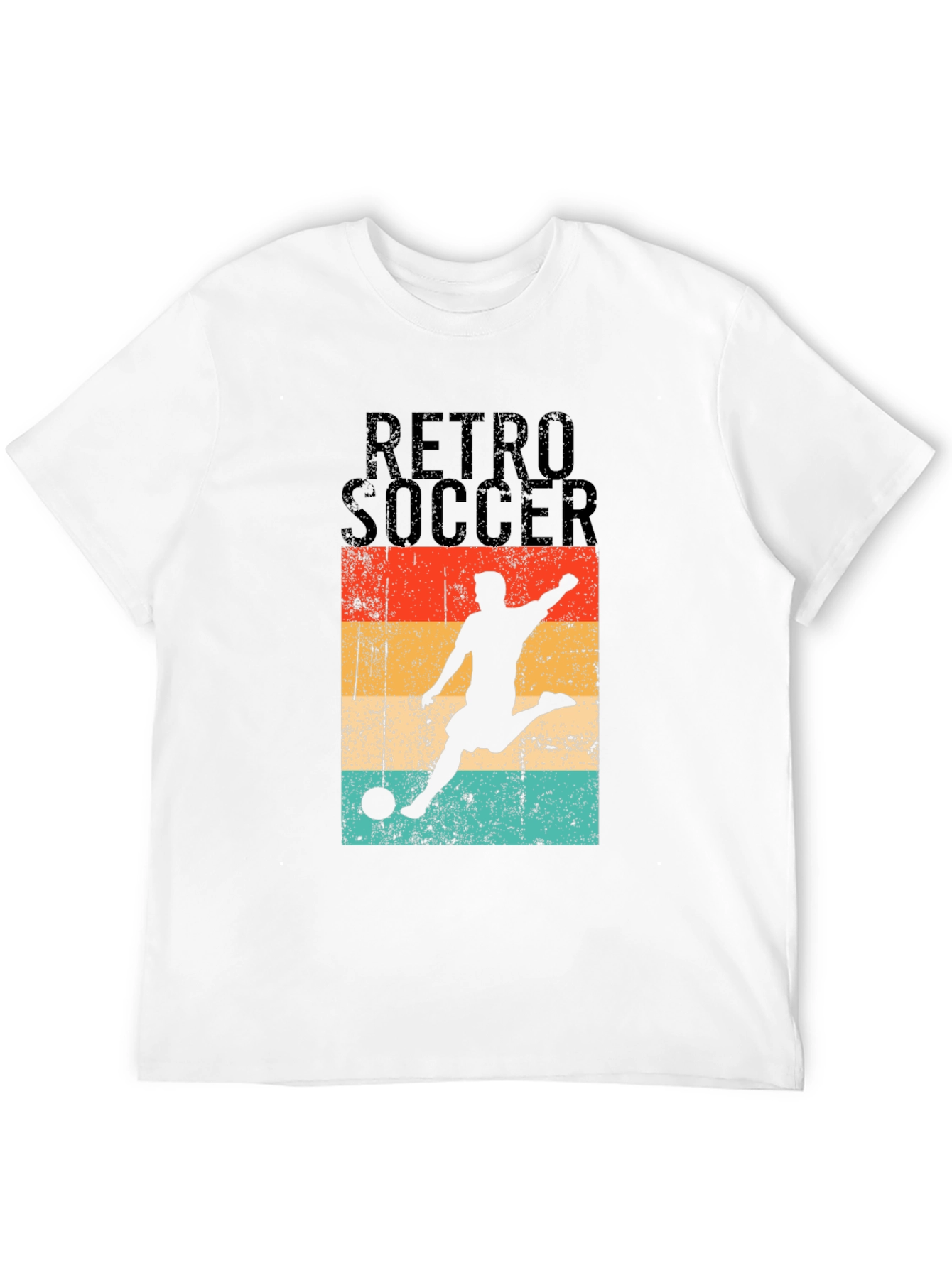 Black Retro Soccer Graphic T-Shirt - Stylish Casual Wear view 12