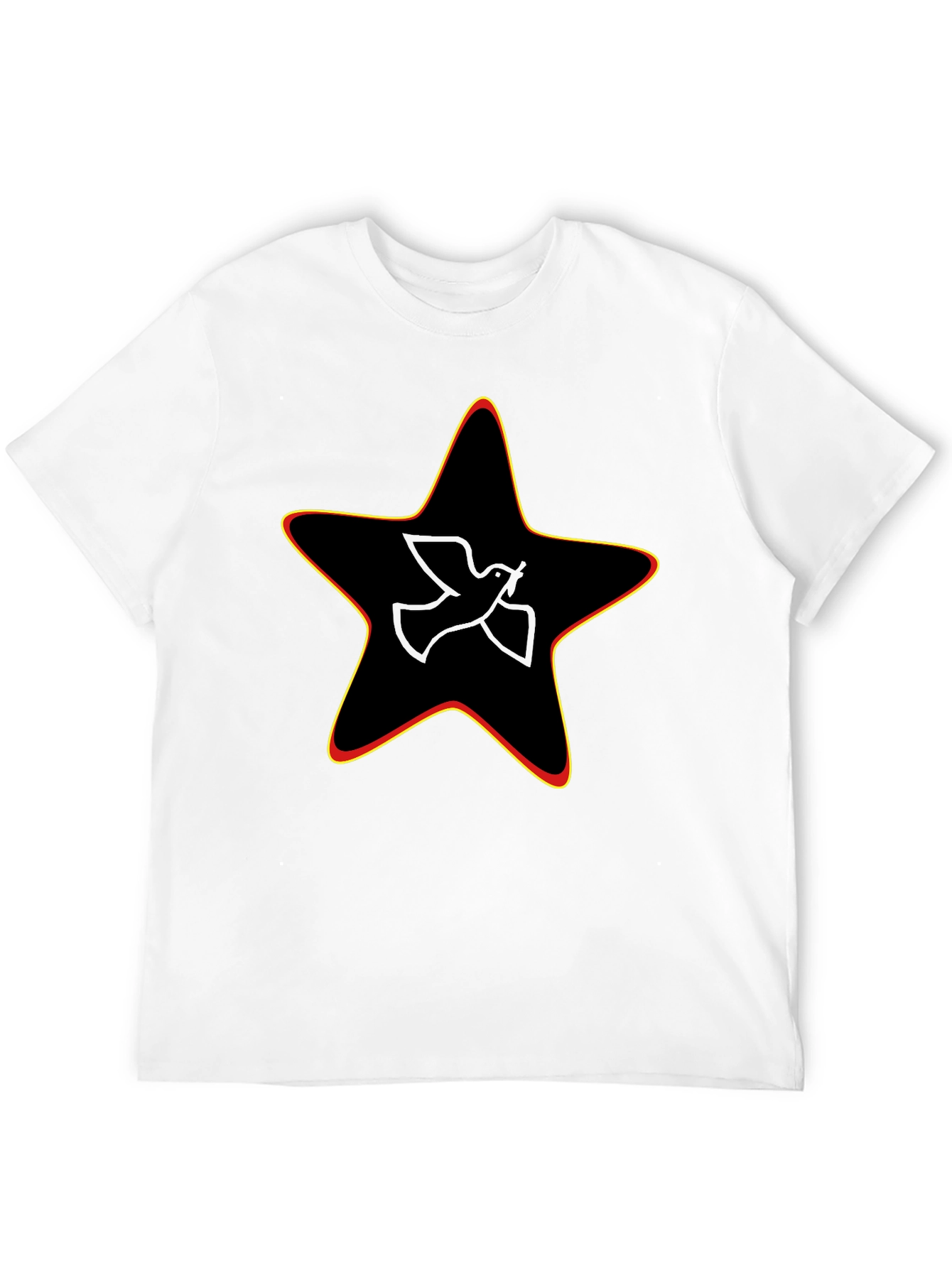 Black Peace Dove Star Graphic Black Tee view 12