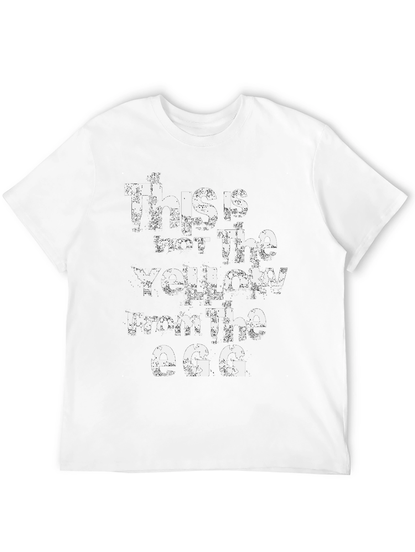 Black Funny "This is not the Yellow from the Egg" Black T-Shirt view 12