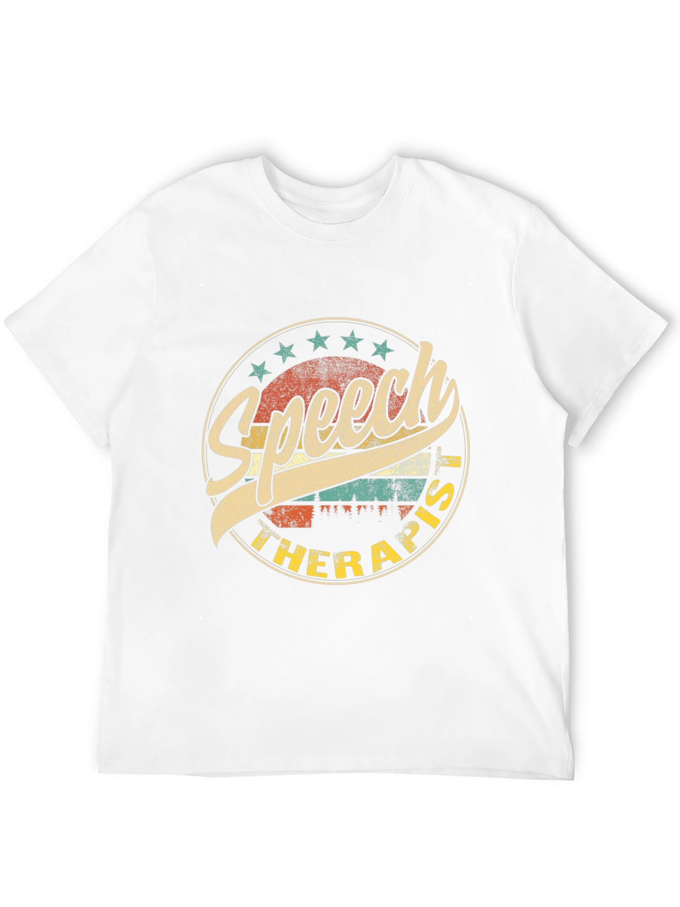 Black Speech Therapist Retro Style Graphic T-Shirt view 12