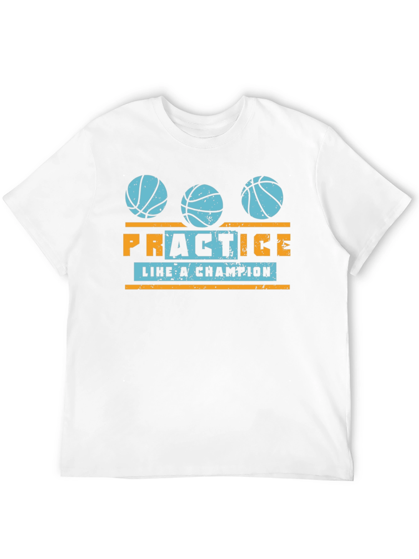 Black Basketball Practice Like a Champion Graphic T-Shirt view 12