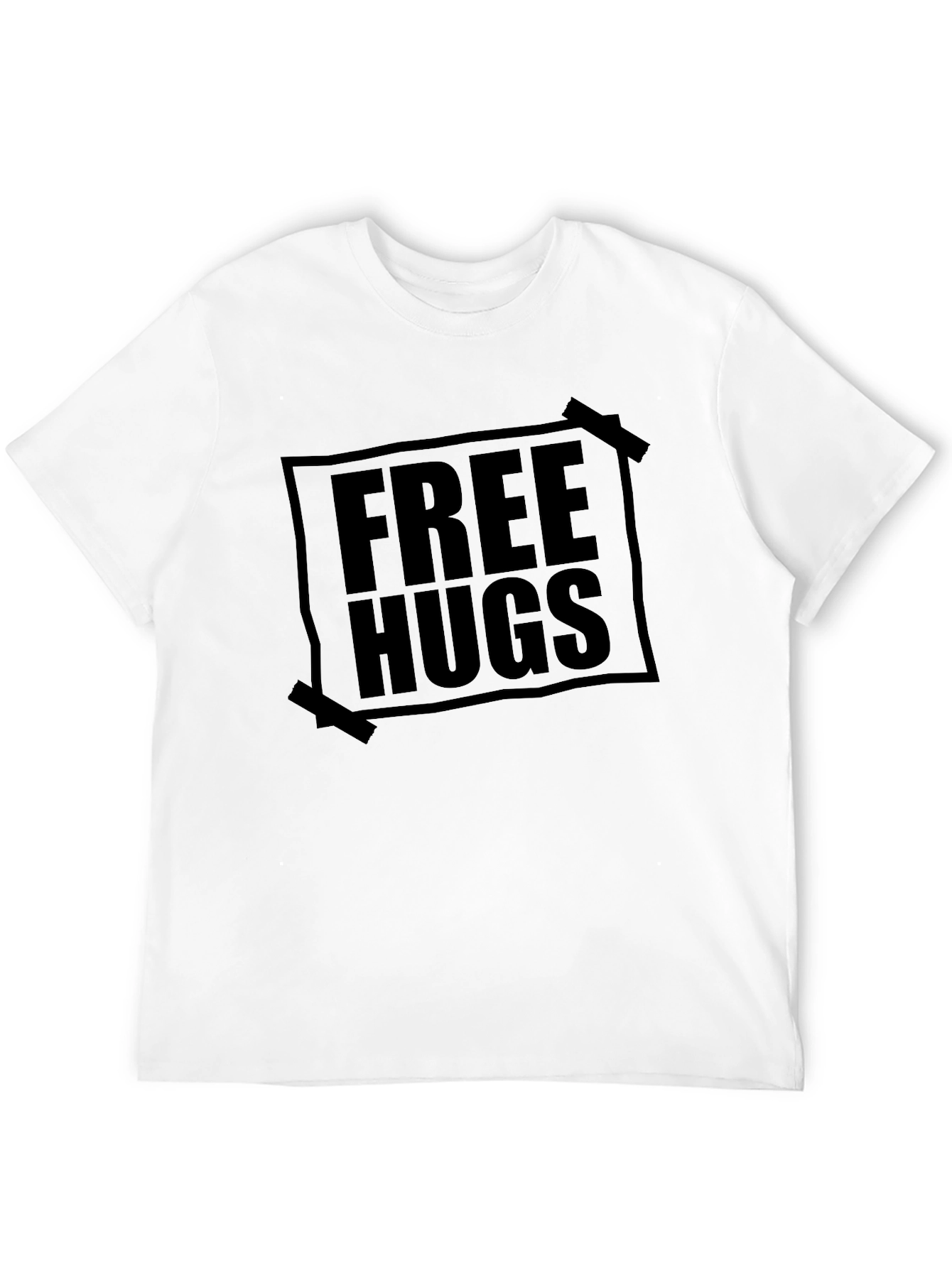 Black Free Hugs Graphic Tee - Soft Cotton Blend view 12