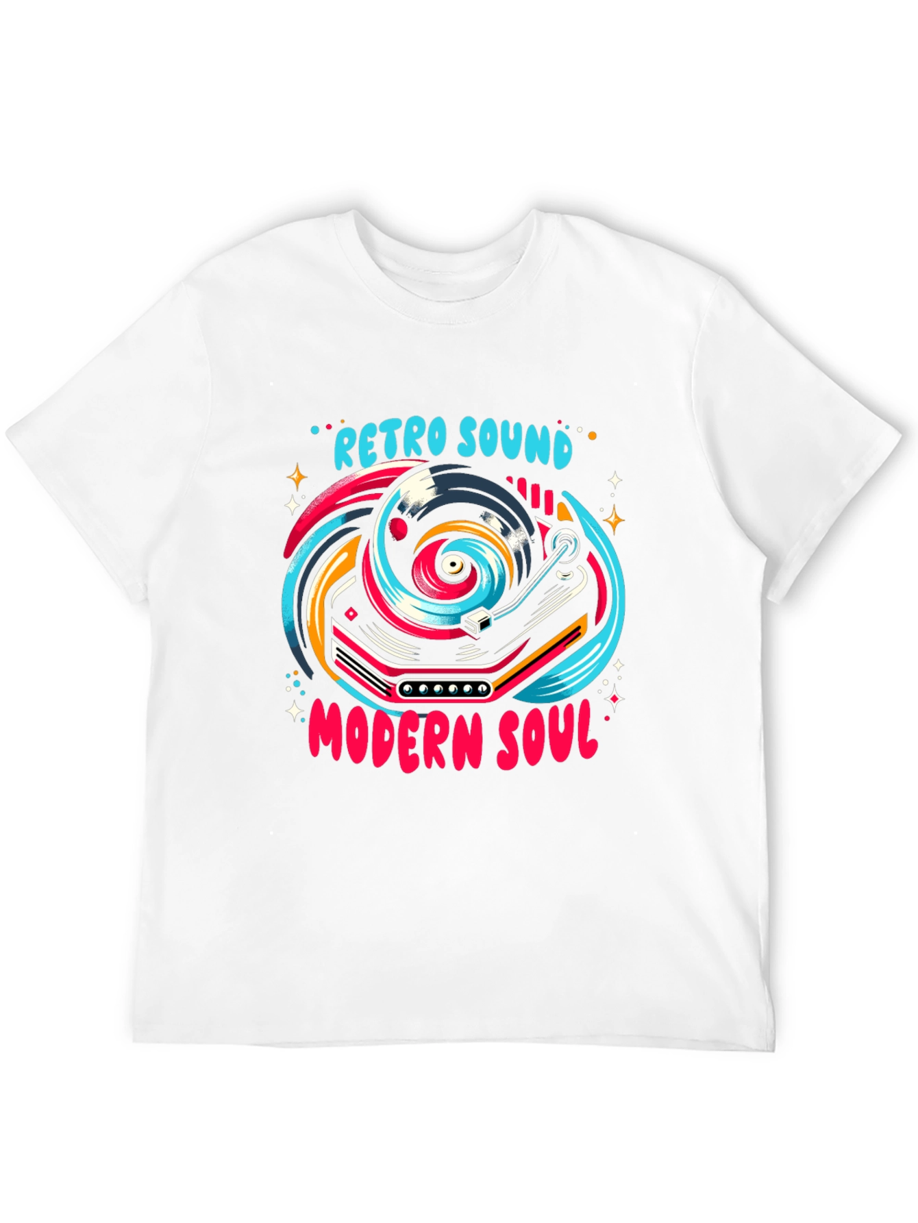 Black Retro Sound Modern Soul Graphic Tee - Black Cotton Blend view 12