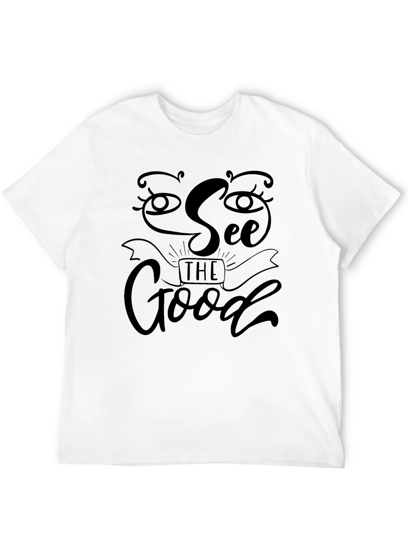 Black See The Good Graphic Tee - Positive Vibes T-Shirt view 12