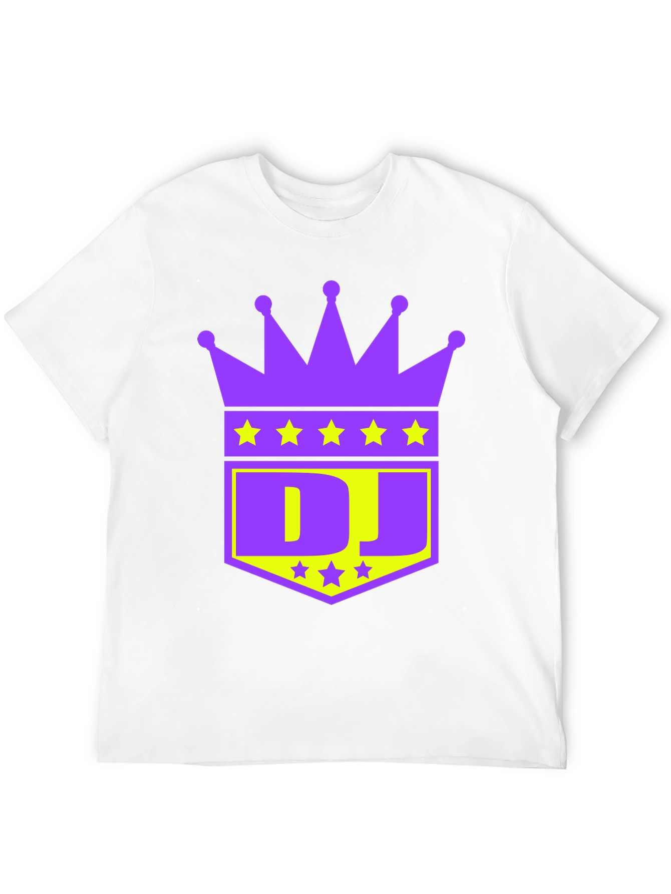Black DJ Crown Graphic Tee - Purple and Gold view 12