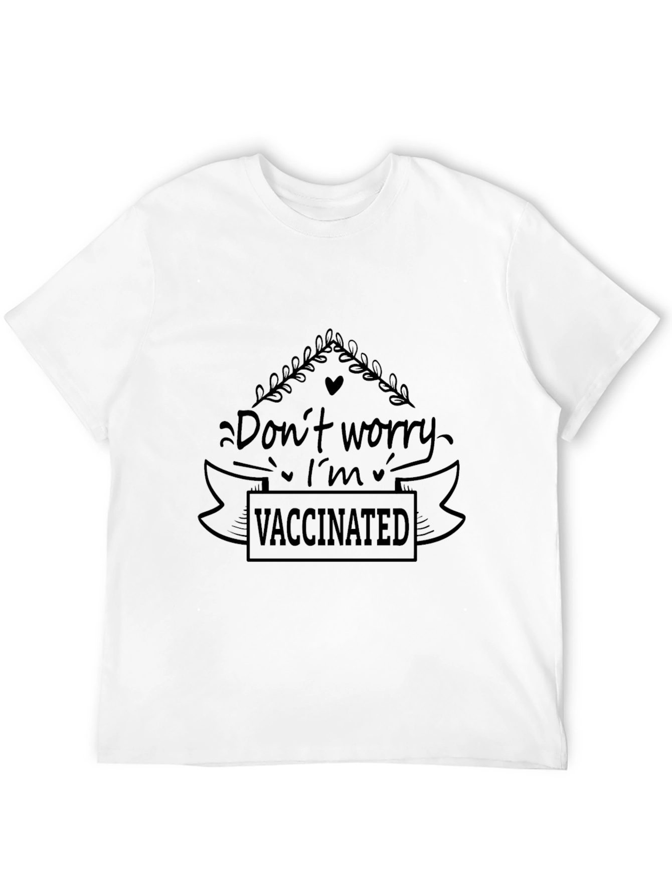 Black Vaccinated T-Shirt -  Worry-Free Style view 12