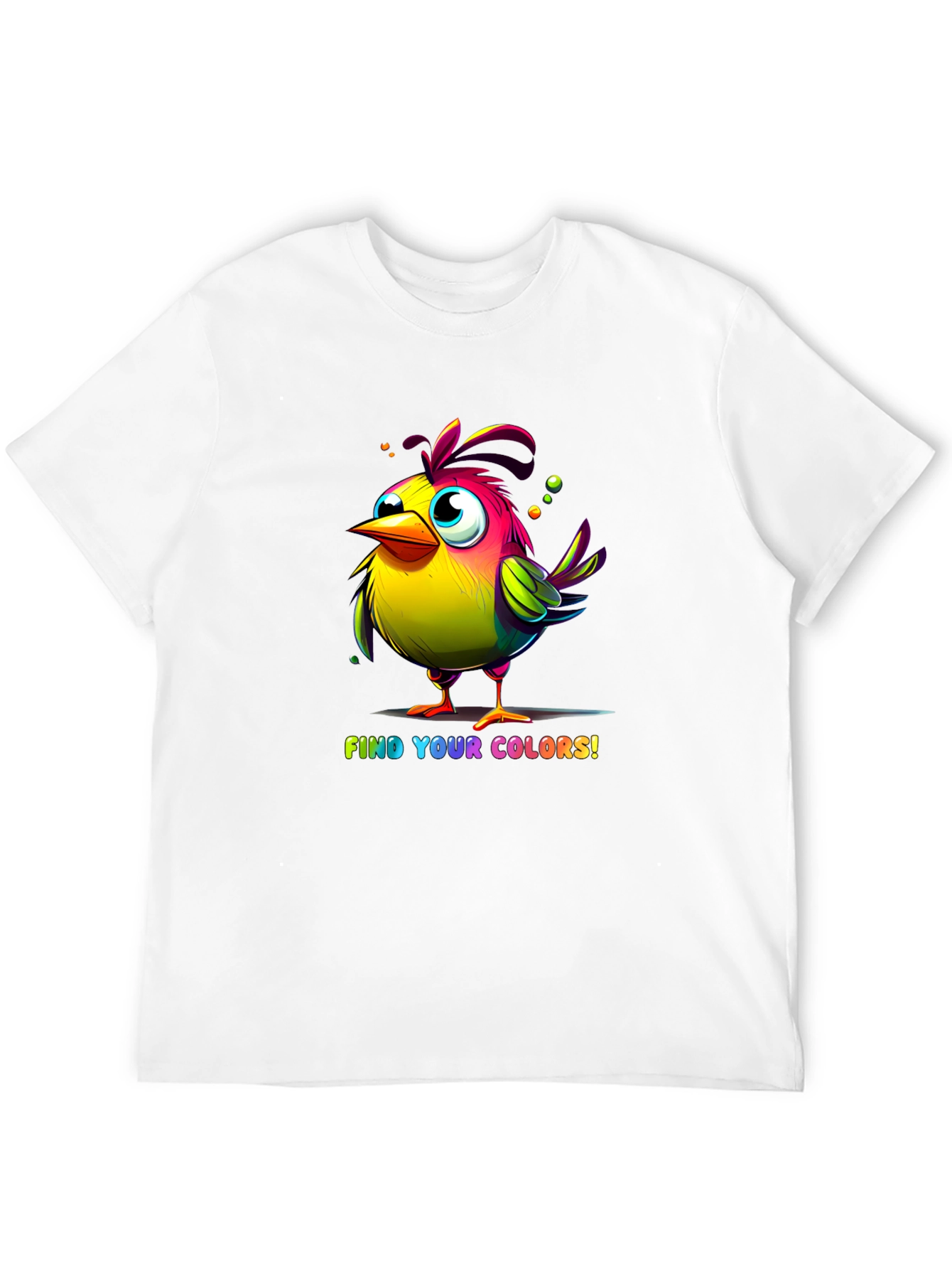 Black Colorful Bird T-Shirt - Find Your Colors! view 12