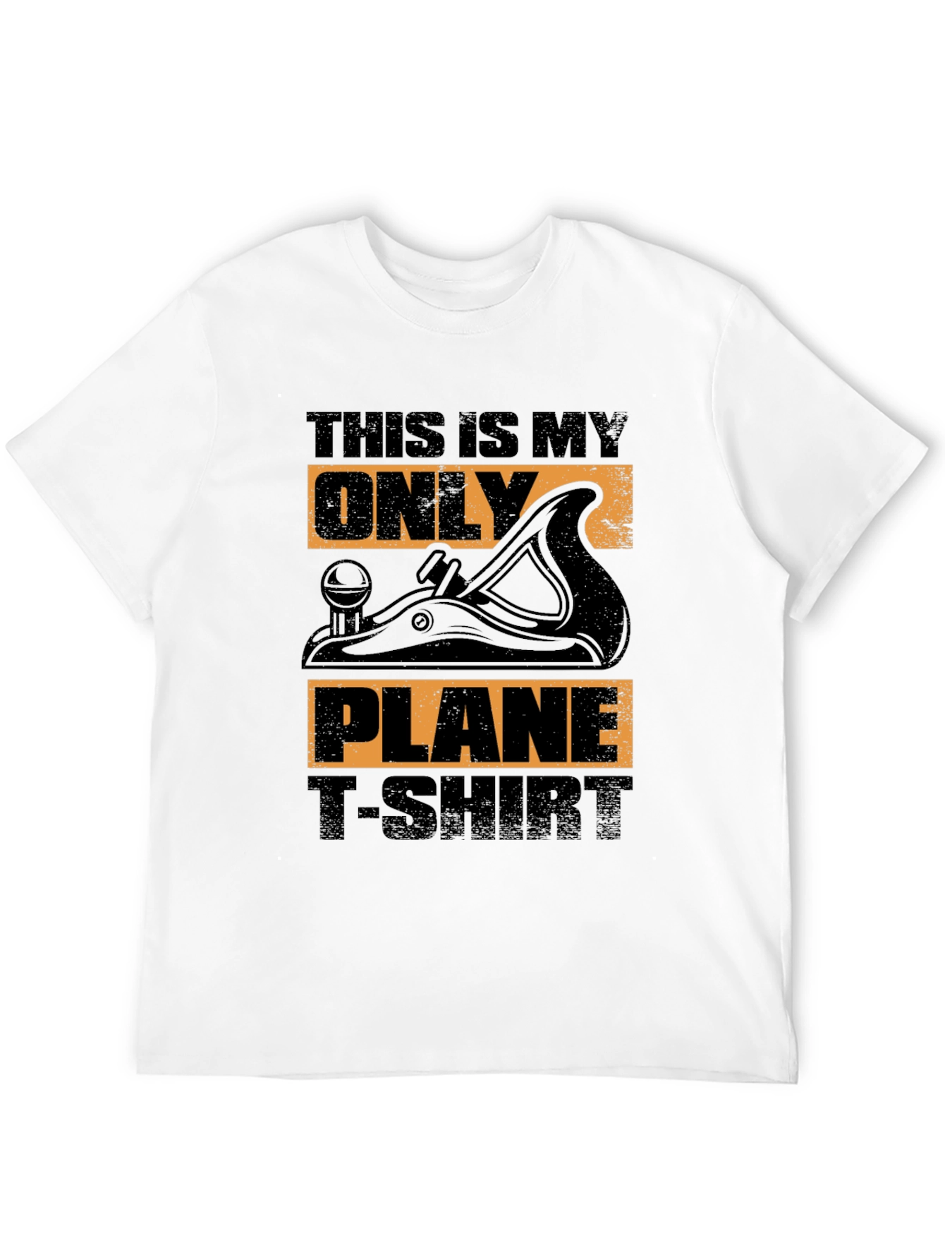 Black Funny Woodworking Plane T-Shirt view 12