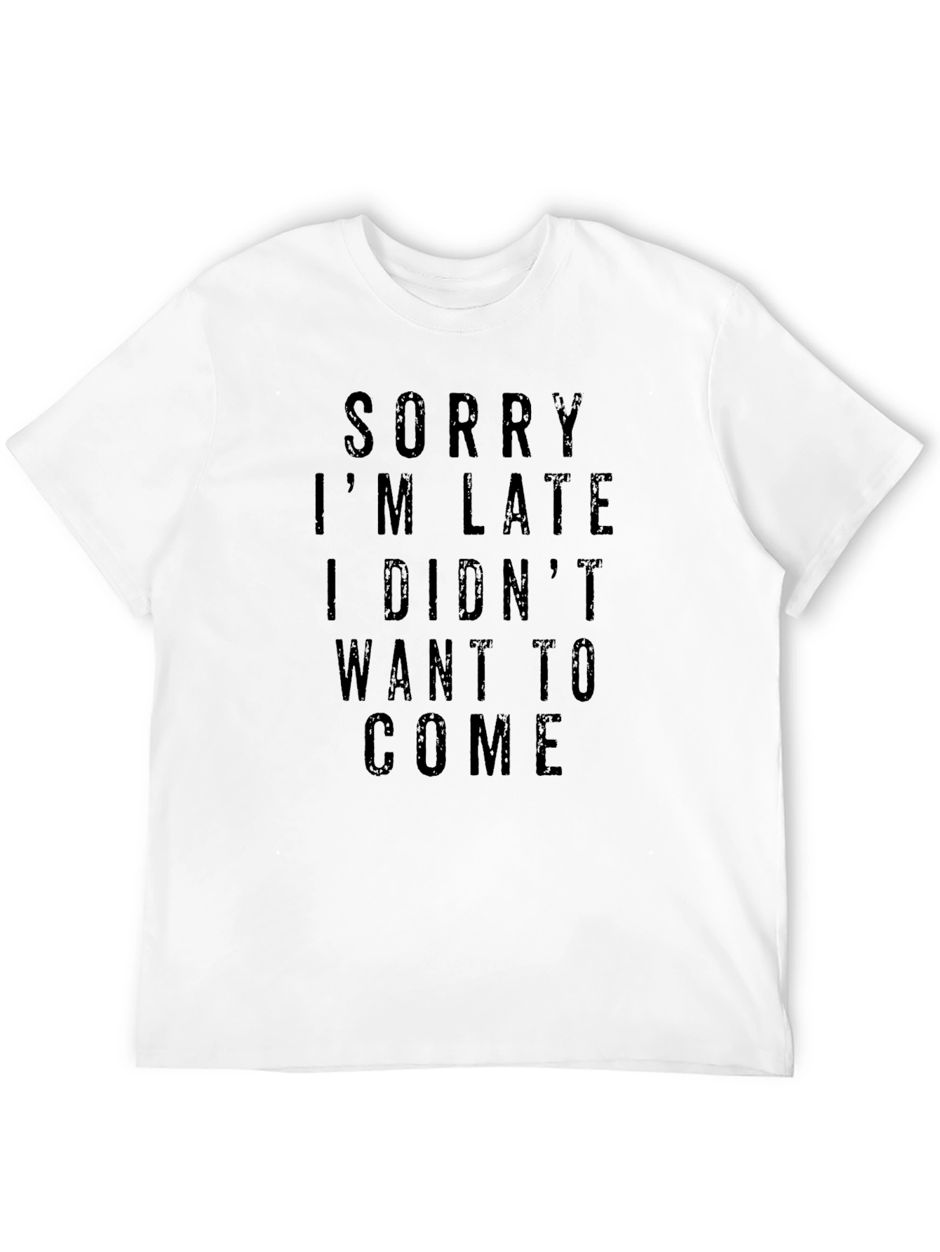 Black Sorry I'm Late Graphic T-Shirt view 12